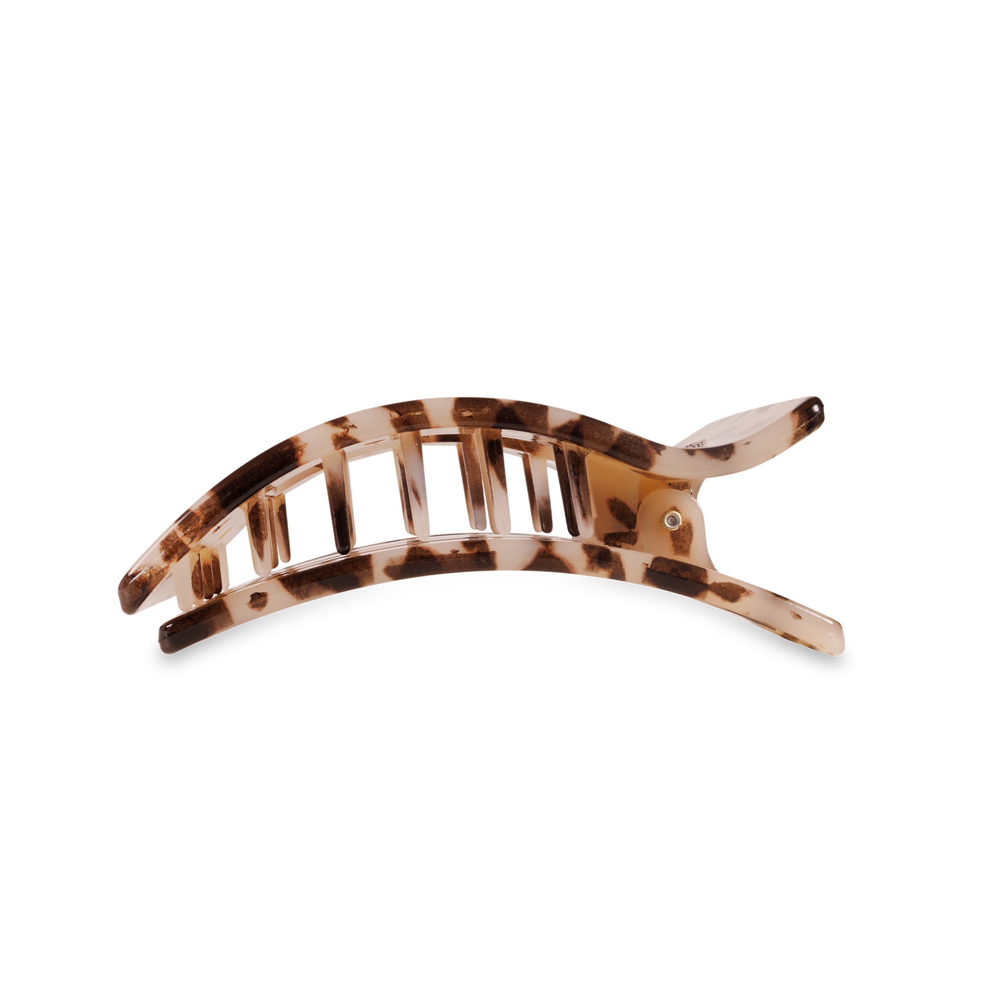 TELETIES - Flat Rectangle Hair Clip | Medium | Blonde Tortoise TELETIES