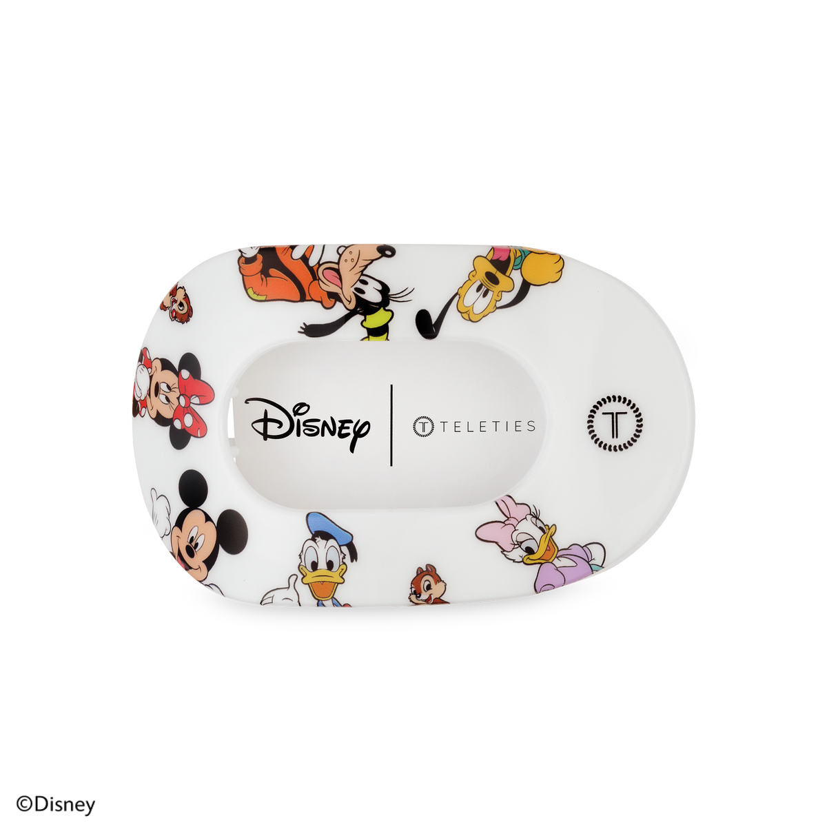TELETIES - Mickey and Friends | Medium | Flat Round Hair Clip TELETIES