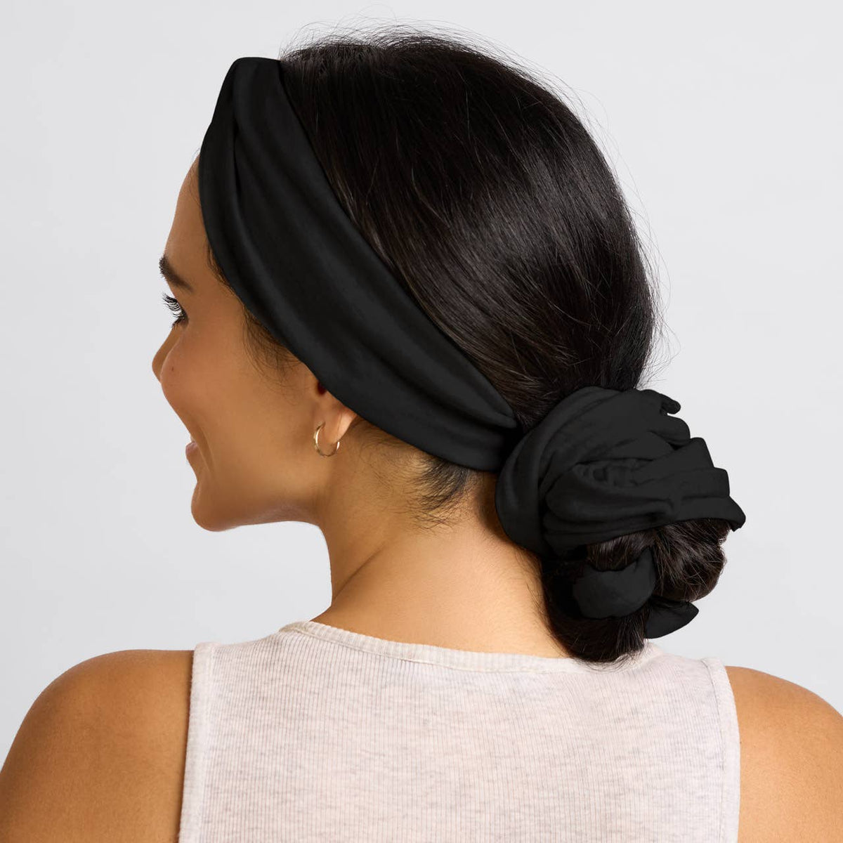 KITSCH - Set & Flow Heatless Curling Headband - Black KITSCH