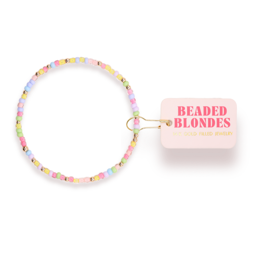 Beaded Blondes - Spring Sprinkle Bracelet: Petite 6.25 Inch Beaded Blondes