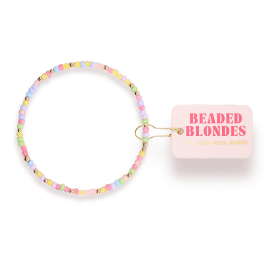 Beaded Blondes - Spring Sprinkle Bracelet: Petite 6.25 Inch Beaded Blondes