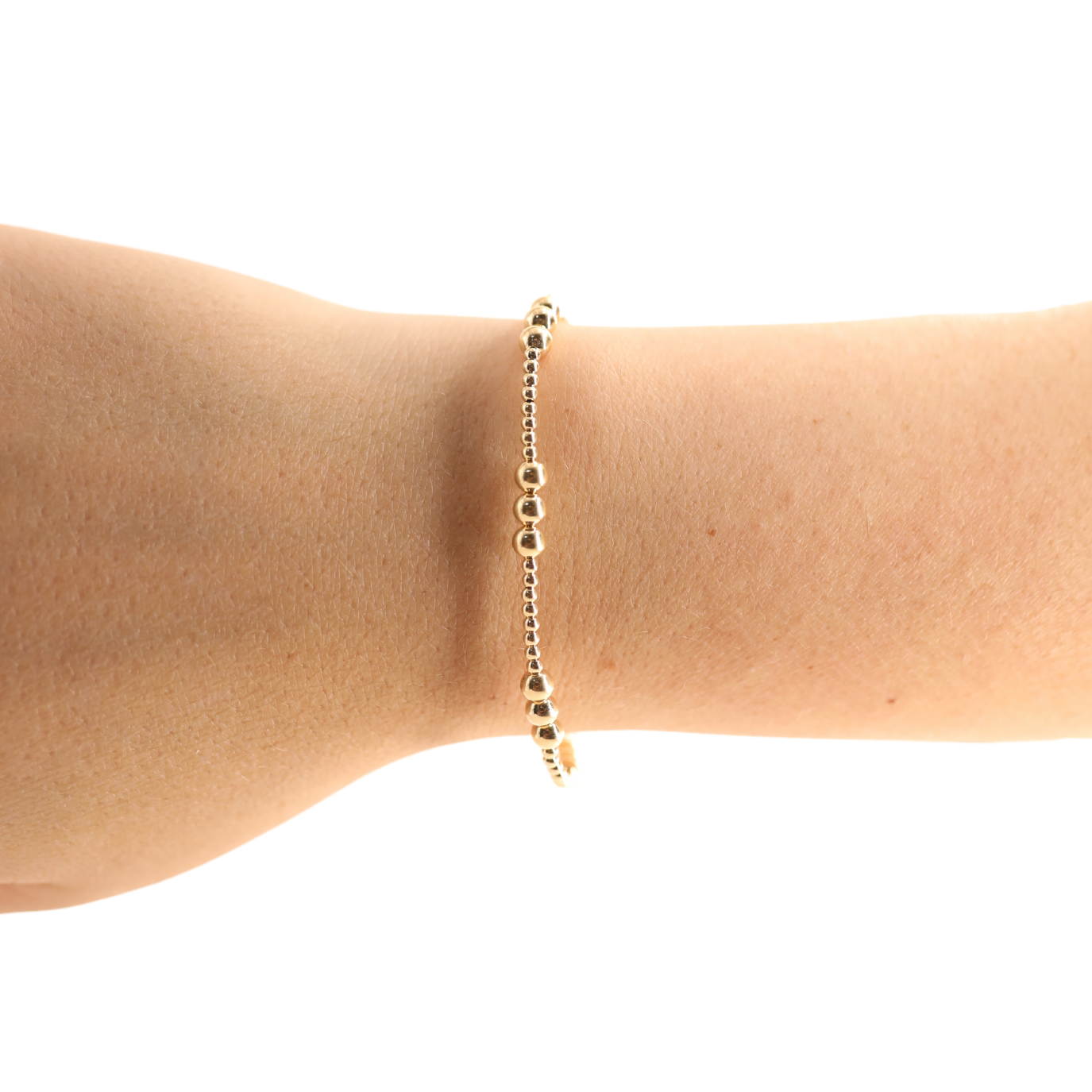 Beaded Blondes - ILY Bracelet in Gold: Petite 6.25 inch Beaded Blondes