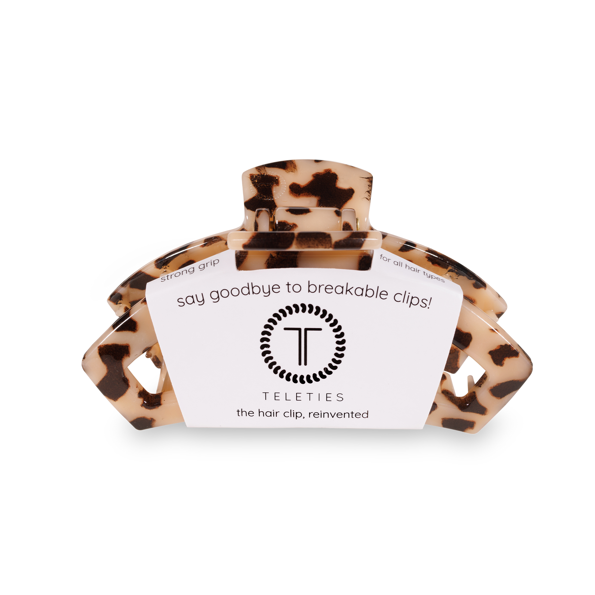 TELETIES - Open Hair Clip | Medium | Blonde Tortoise TELETIES