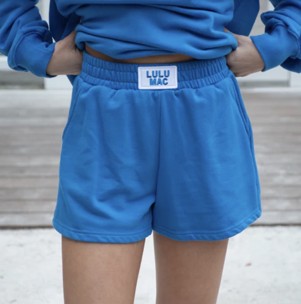 Lulu Mac Bright Blue Terry Cloth Shorts Girlie Girl Originals