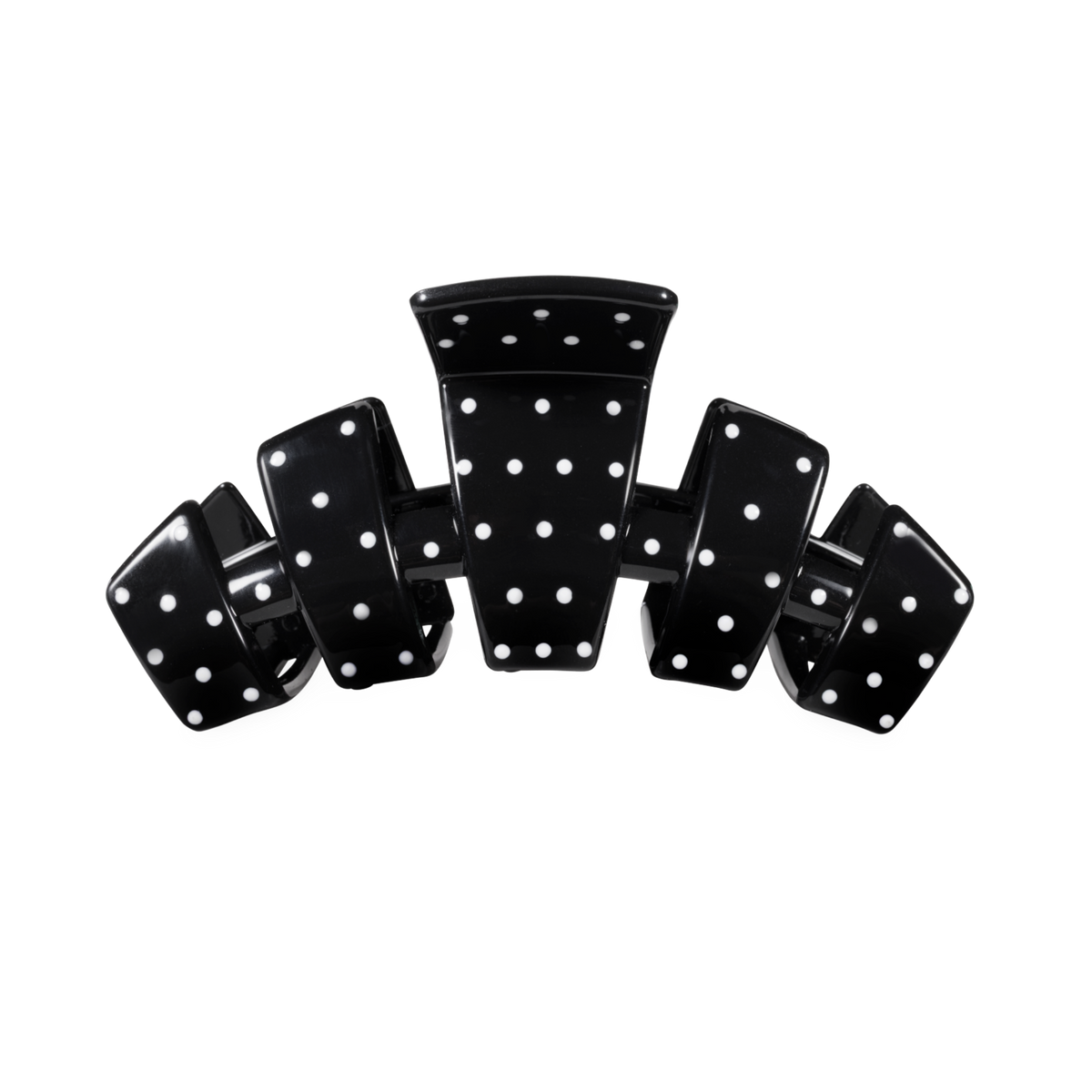 TELETIES - Classic Black Polka Dot Party Medium Claw Clip TELETIES