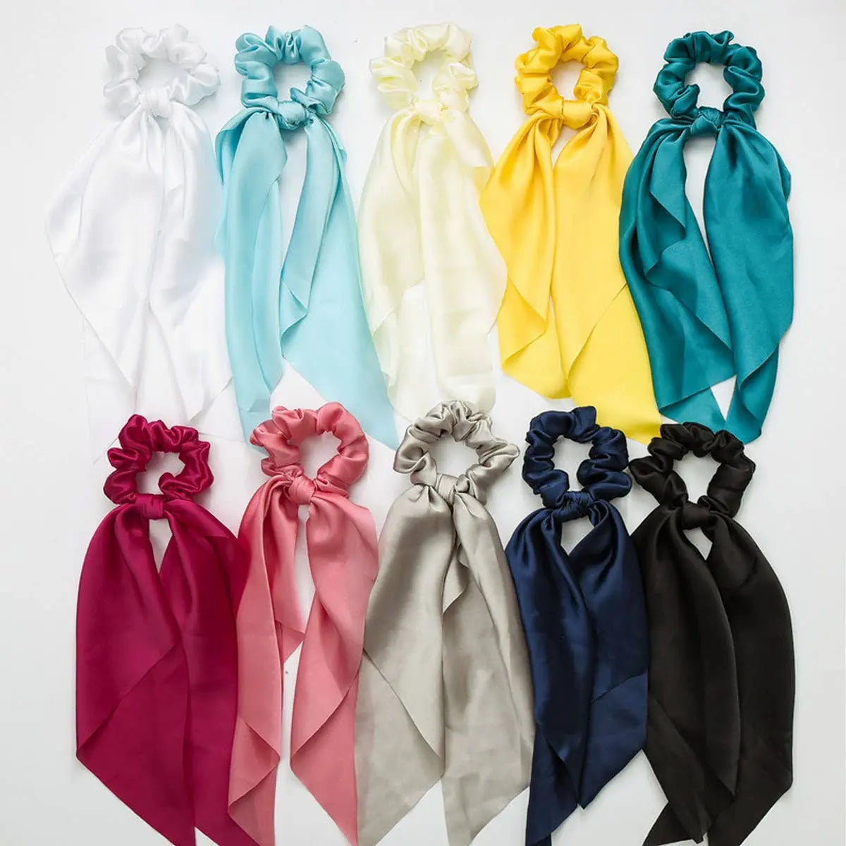 ACCITY - NEW SOLID COLOR KNOTTED RIBBON HAIR TIE_CWAHA0850 ACCITY