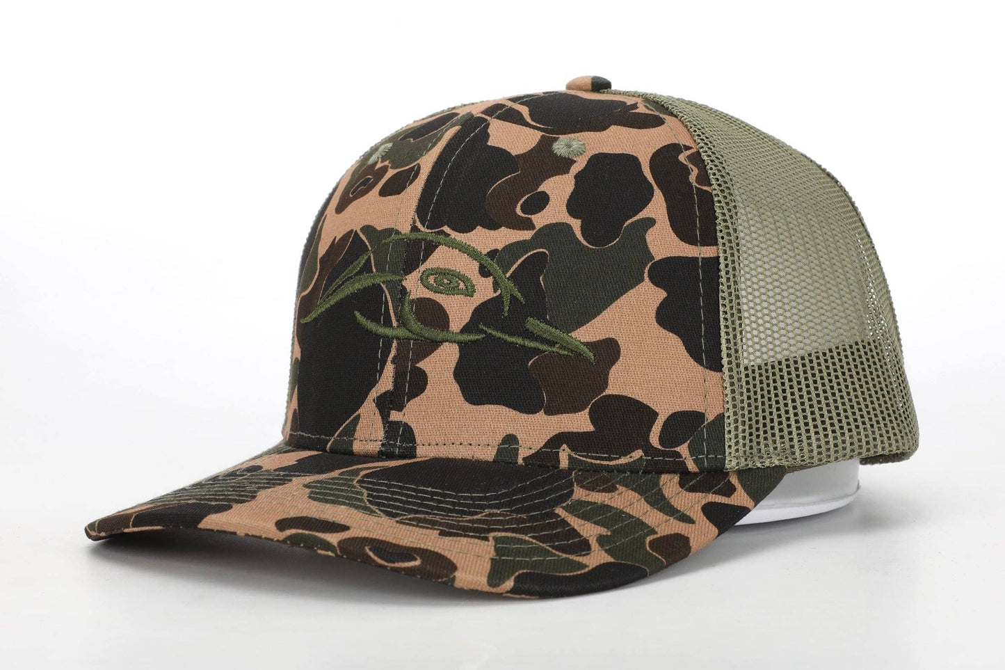 American Flyway Waterfowl - Old School Brown & Green AFW Logo Trucker American Flyway Waterfowl