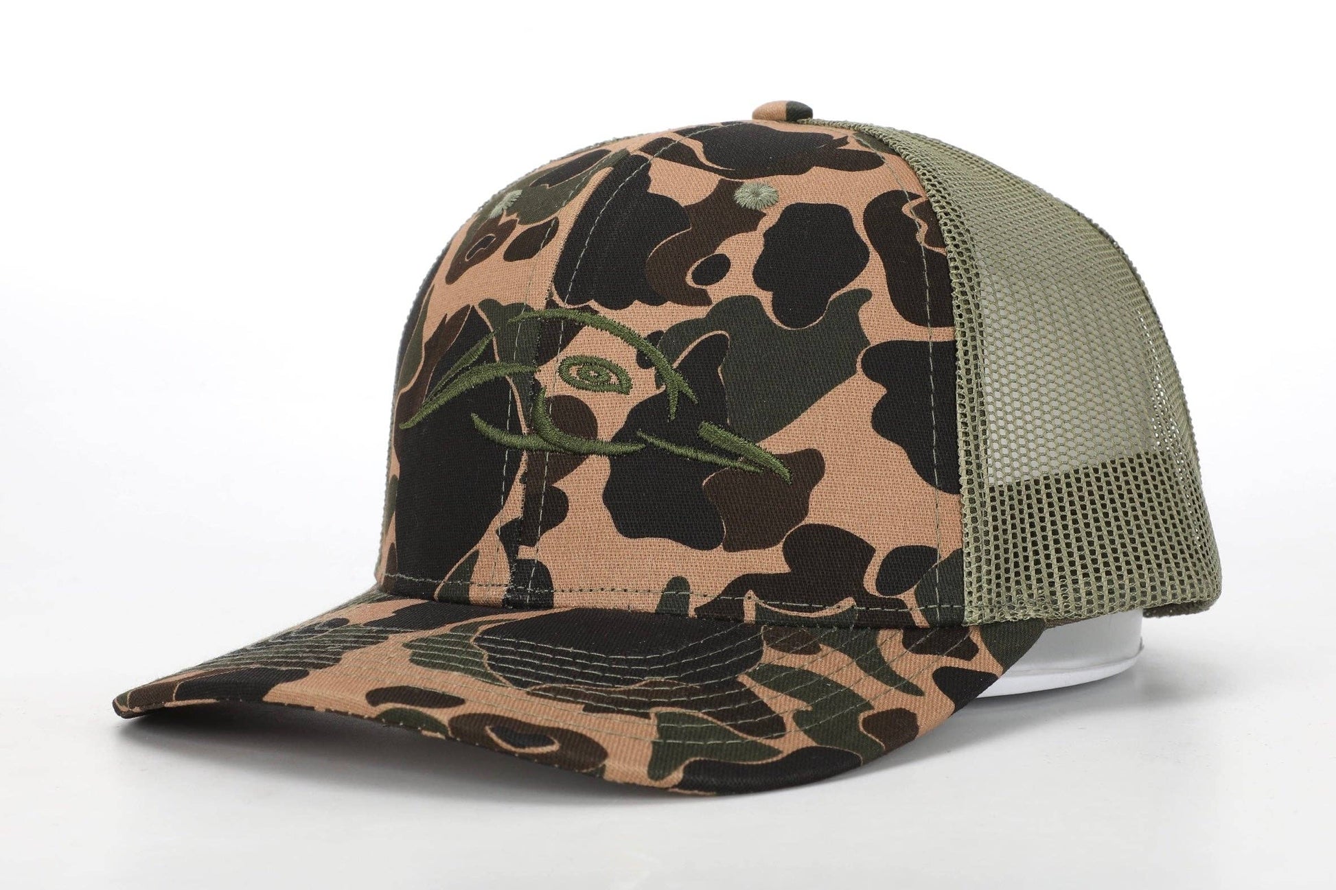 American Flyway Waterfowl - Old School Brown & Green AFW Logo Trucker American Flyway Waterfowl