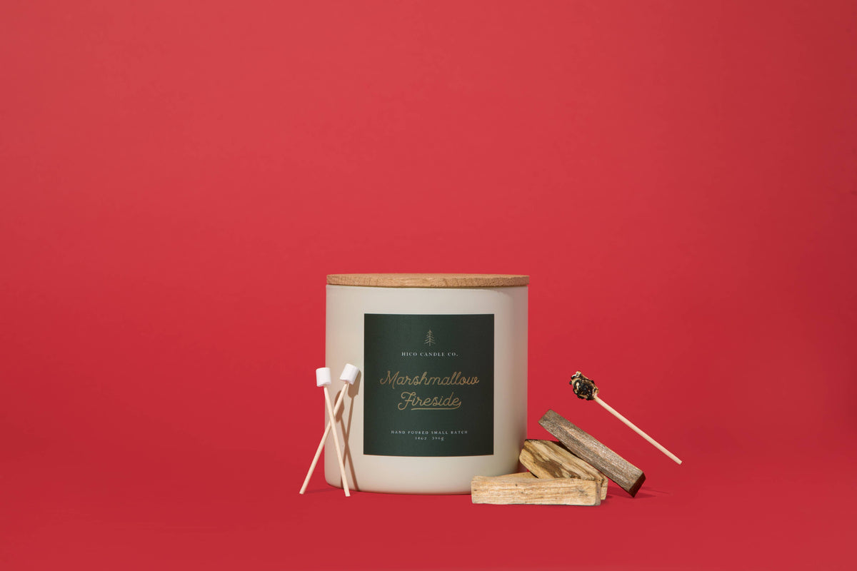 Hico Candle Co. - Marshmallow Fireside Holiday Soy Candle 14 oz | Marshmallow Hico Candle Co.