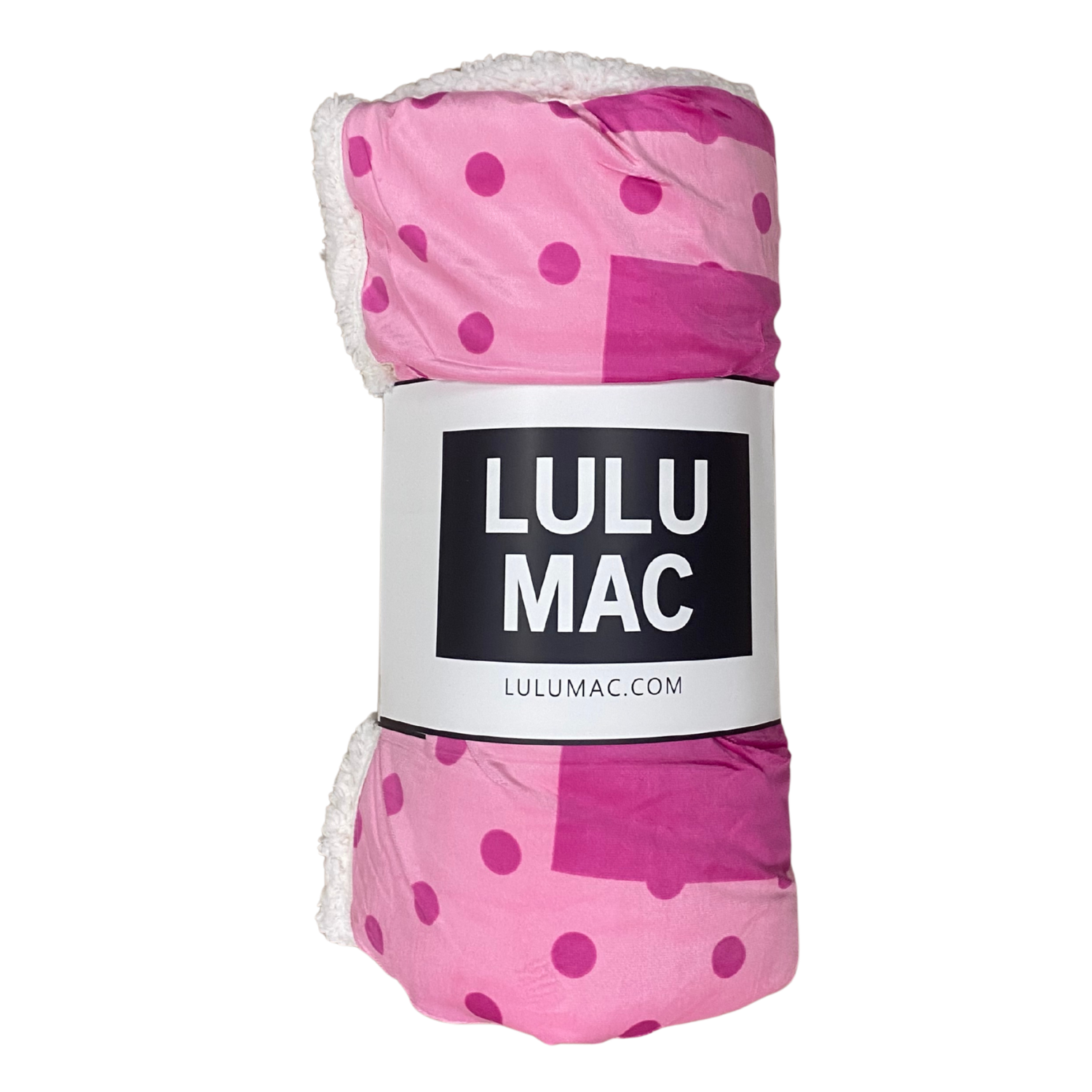 Girlie Girl Originals - LM-BK-1002-PD LULU MAC BLANKET LIGHT PINK WITH HOT PINK DOTS Girlie Girl Originals