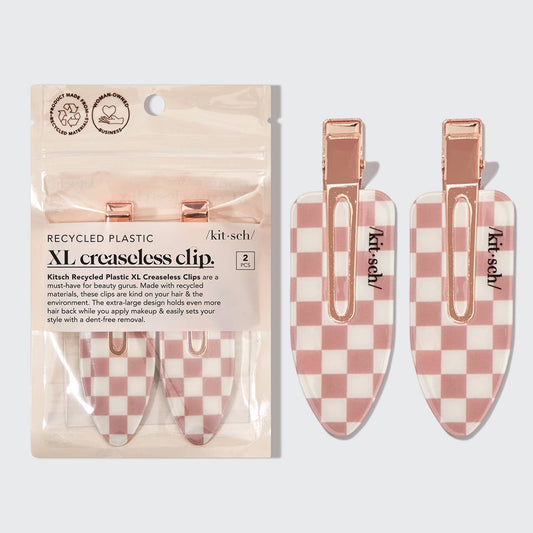 KITSCH - Recycled Plastic XL Creaseless Clips 2pc Set -Terracotta KITSCH
