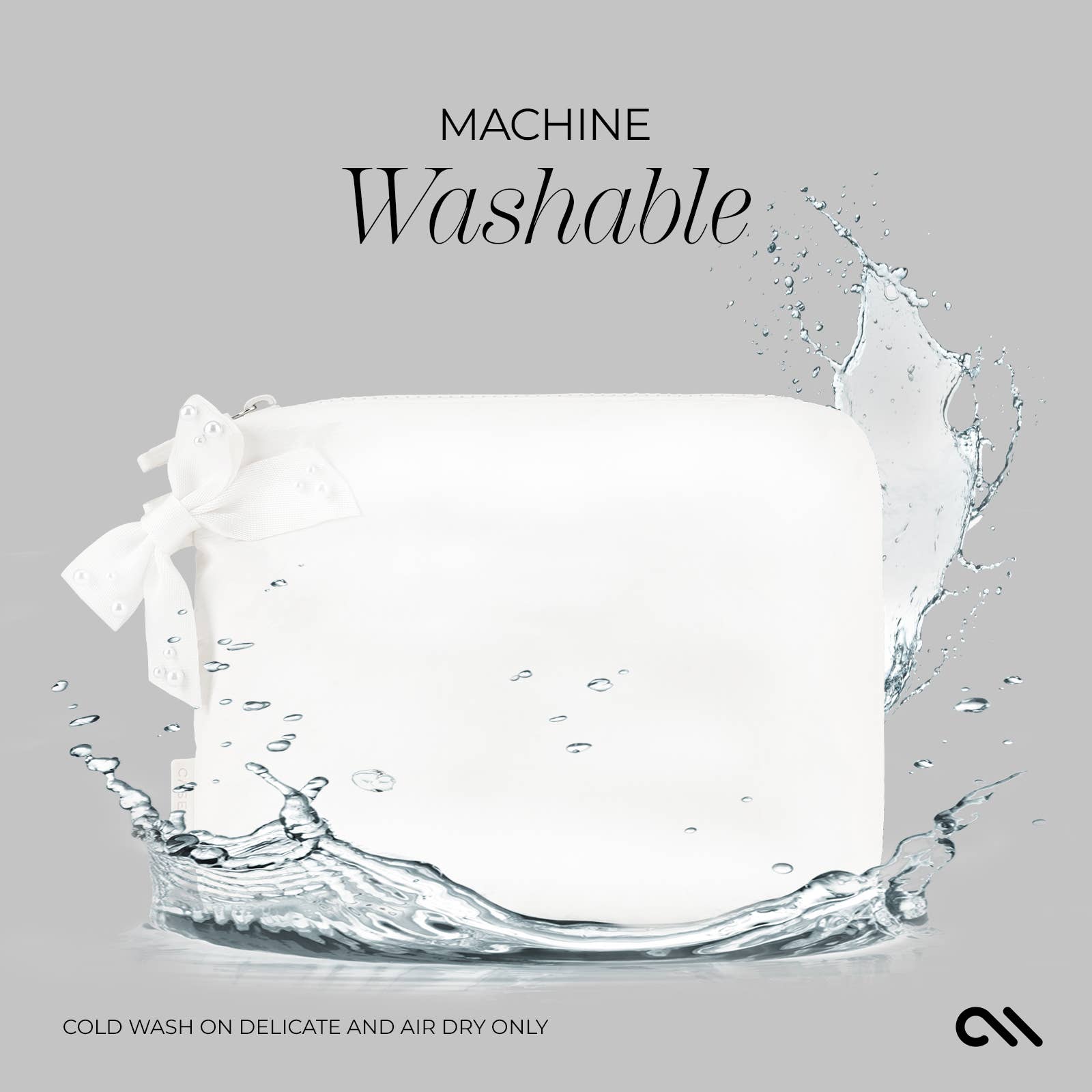 Case-Mate - Special Edition Ivory Pearl Bow Waterproof Beach Zip Pouch Case-Mate