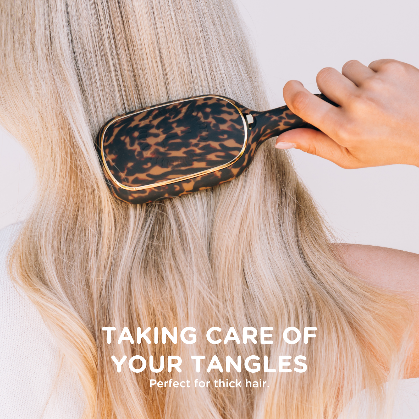 TELETIES - Detangler Hair Brush for Thick Hair - Tortoise TELETIES