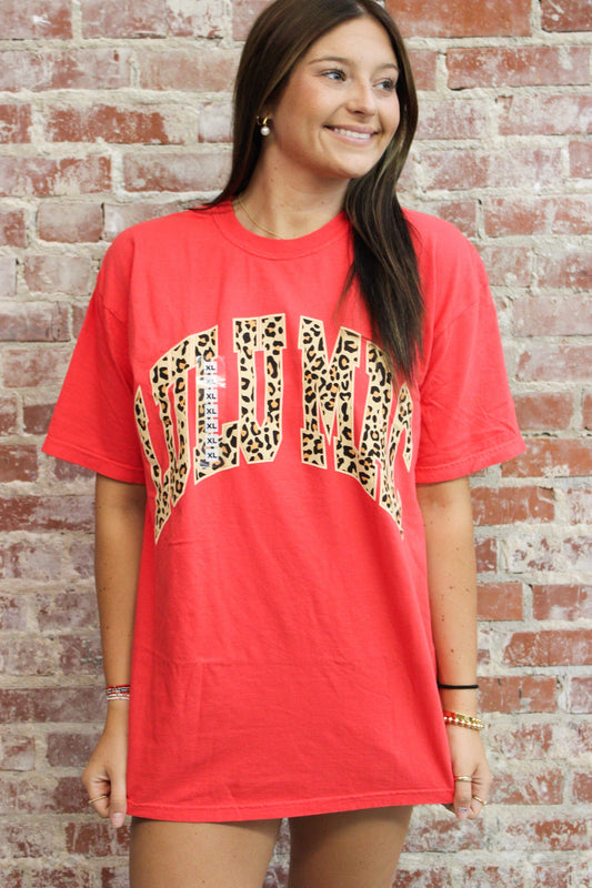 Lulu Mac Leopard Paprika Comfort Colors Tee Girlie Girl Originals