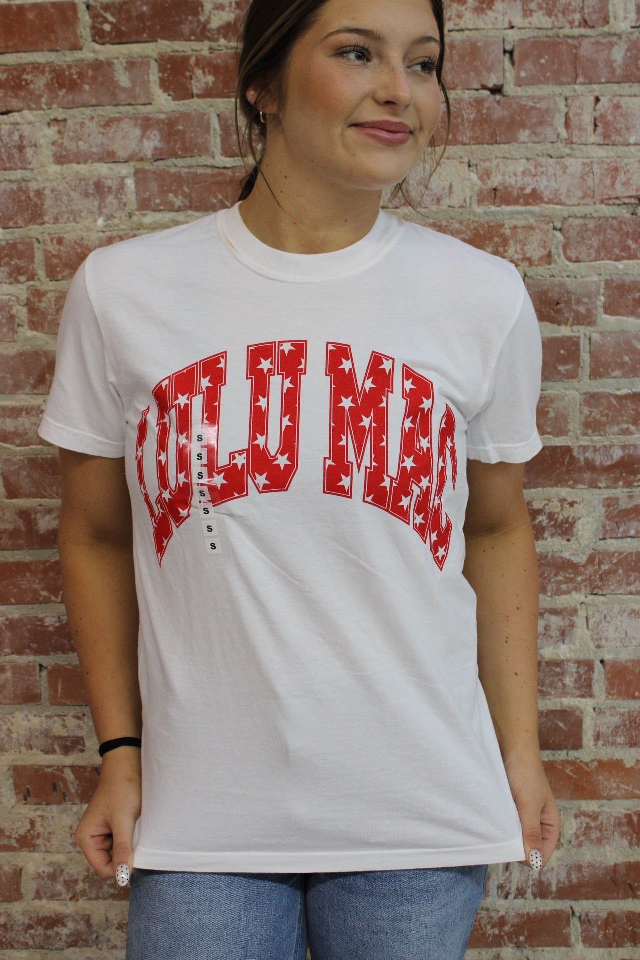 Lulu Mac 1000 Red Stars Comfort Color Tee Girlie Girl Originals