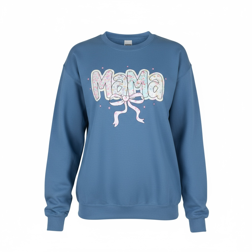 Patterned Mama Coquette Sweatshirt SOUTHERN SUNDROP BOUTIQUE