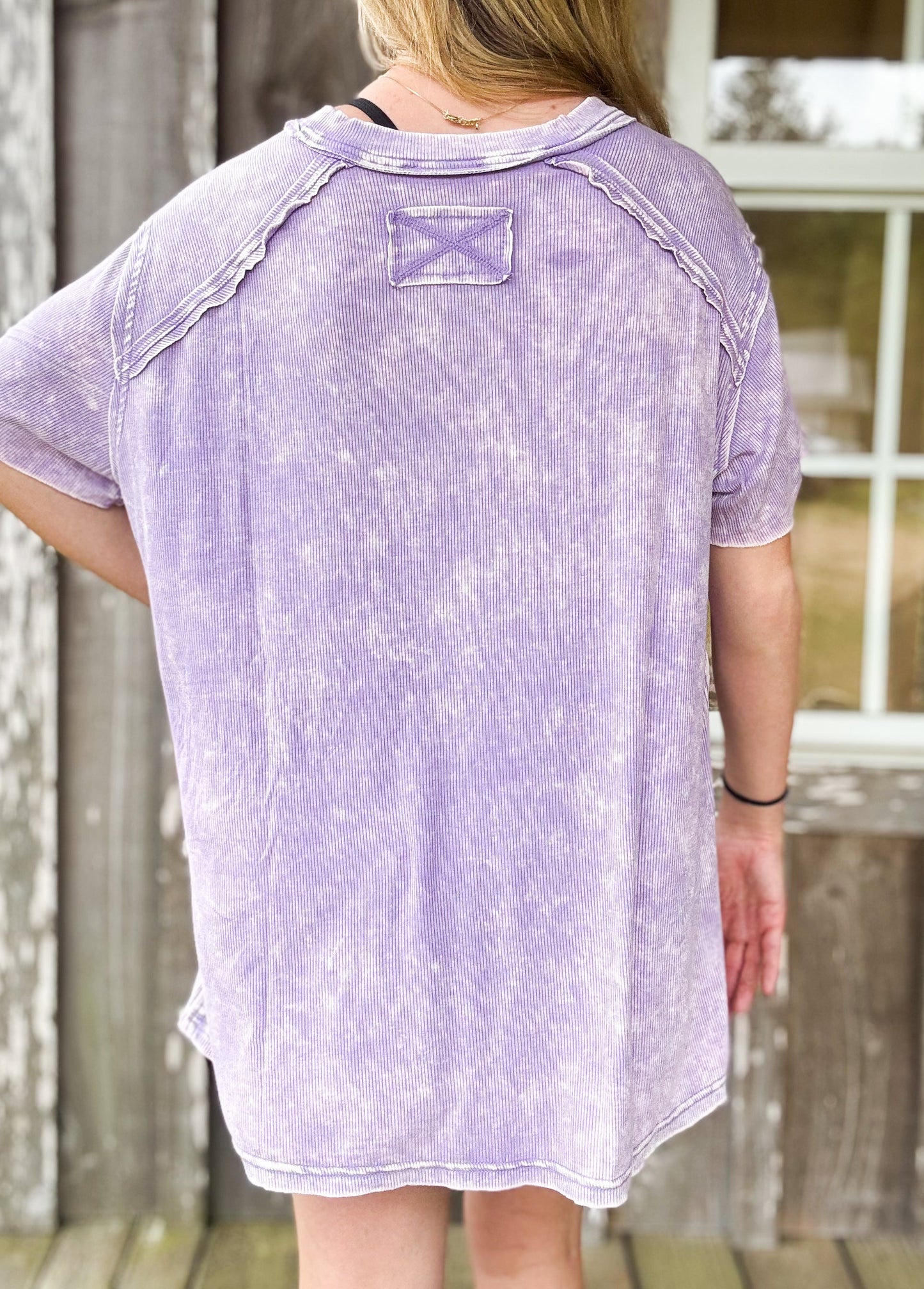 ZENANA WASHED RIBBED SHORT SLEEVE BOAT-NECK TOP SOUTHERN SUNDROP BOUTIQUE
