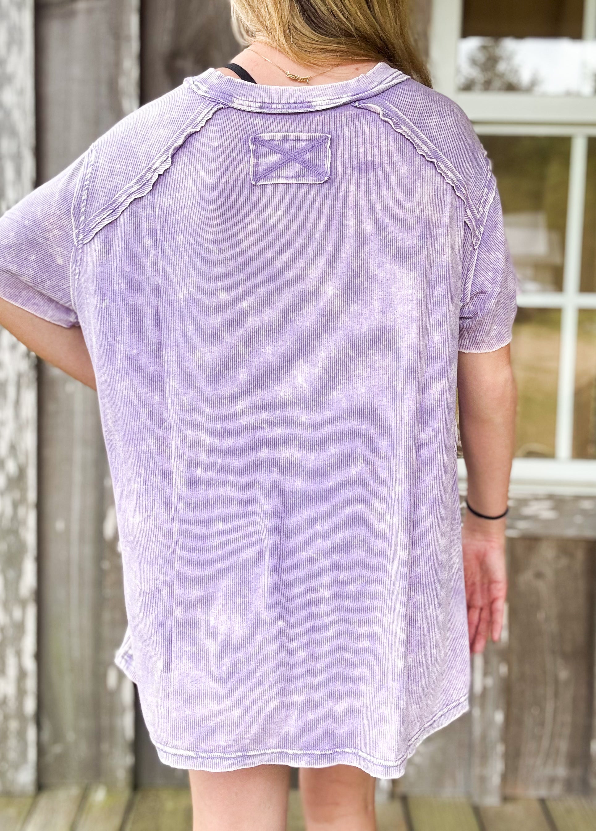 ZENANA WASHED RIBBED SHORT SLEEVE BOAT-NECK TOP SOUTHERN SUNDROP BOUTIQUE