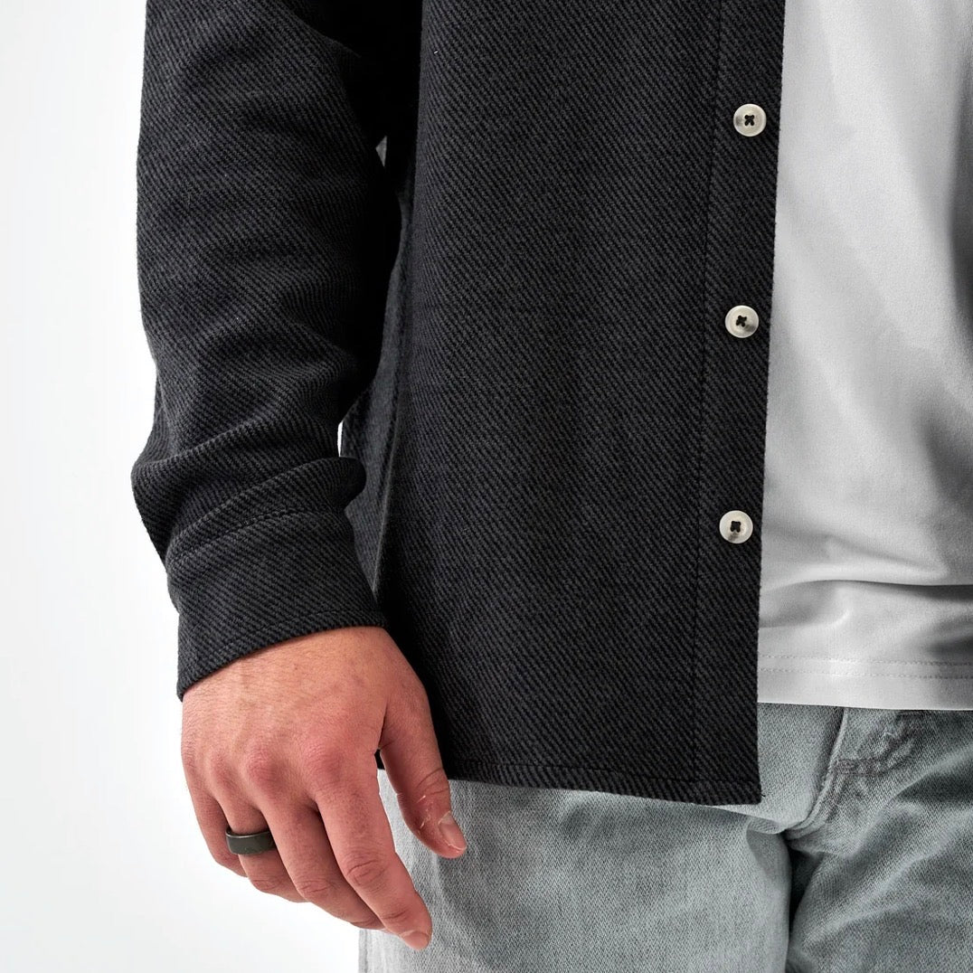 Burlebo Austin Heather Black Long Sleeve Shirt BURLEBO