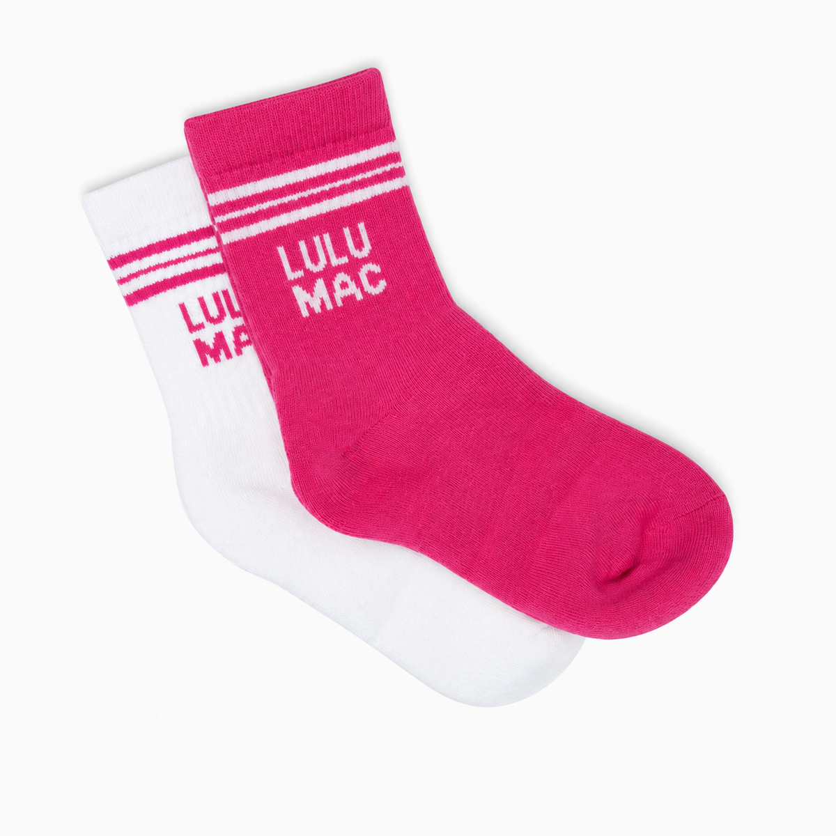 Girlie Girl Originals - LM-SO-1000 Lulu Mac Socks 2 Pair Box-  HOT PINK/HOT PINK Girlie Girl Originals
