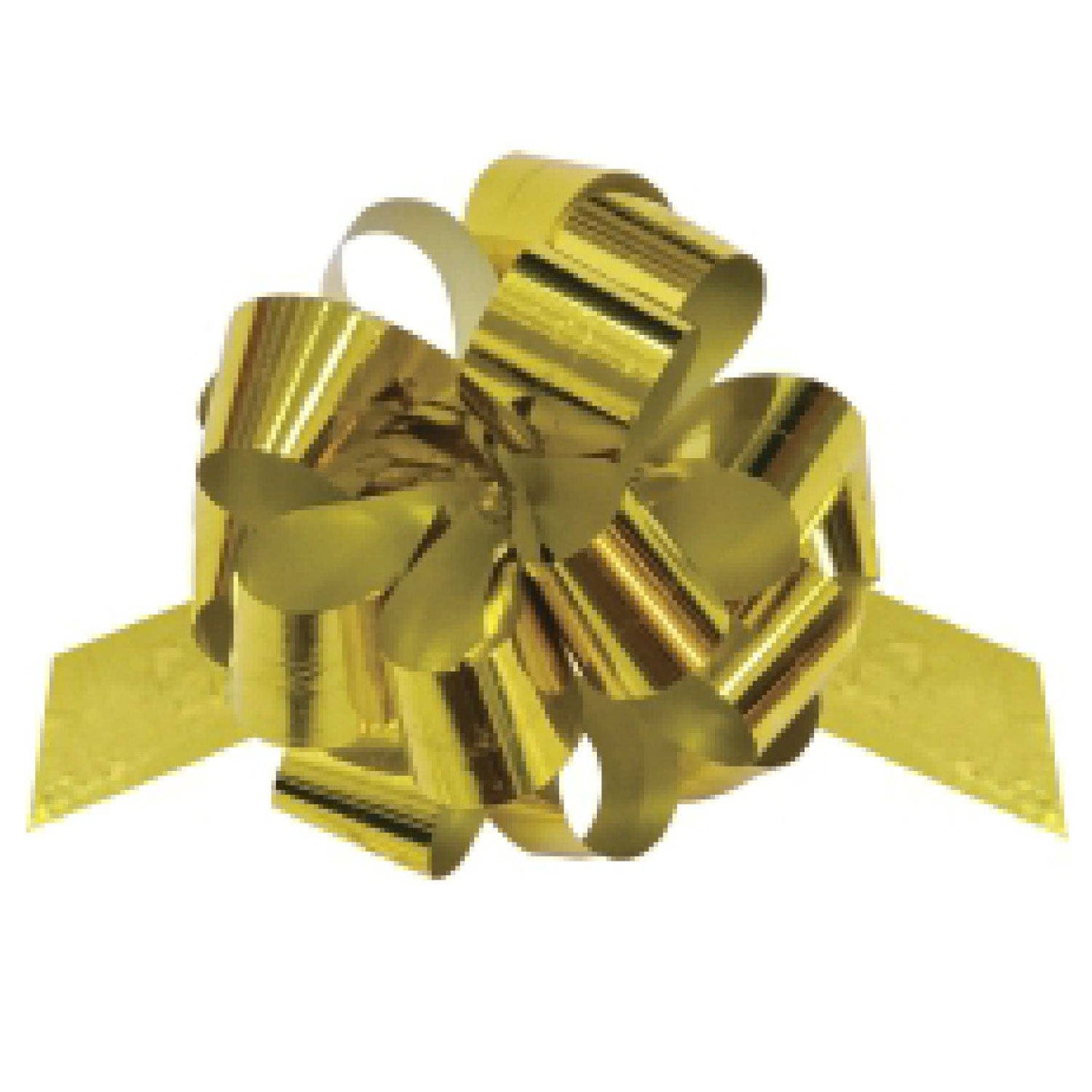 LA Ribbons Wholesale - 6" METALLIC PULL BOW BUNDLE -GOLD/BLUE/GREEN/RED: 12 PCS Bundle LA Ribbons Wholesale