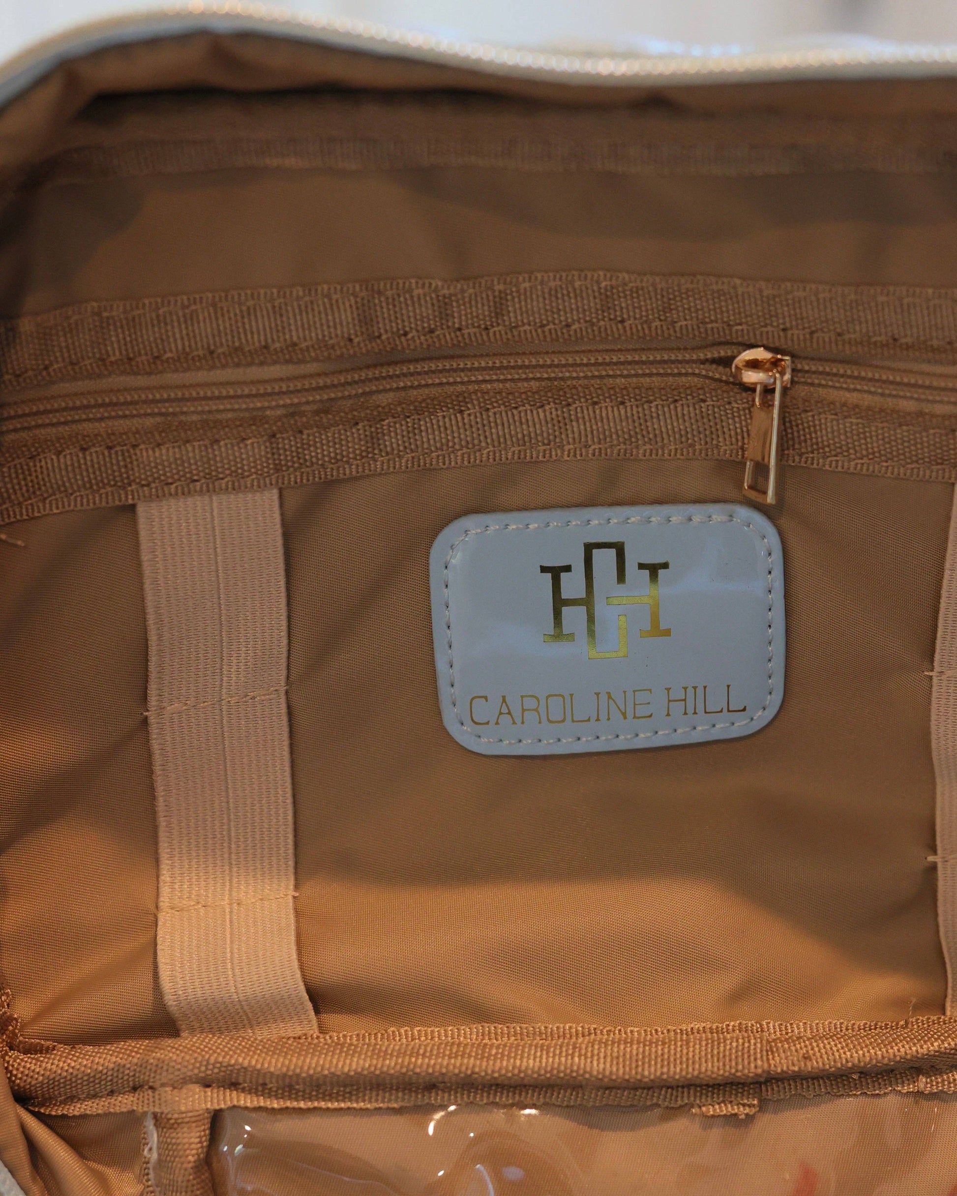Caroline Hill - Hampton Train Case Light Blue Patent: Default Caroline Hill