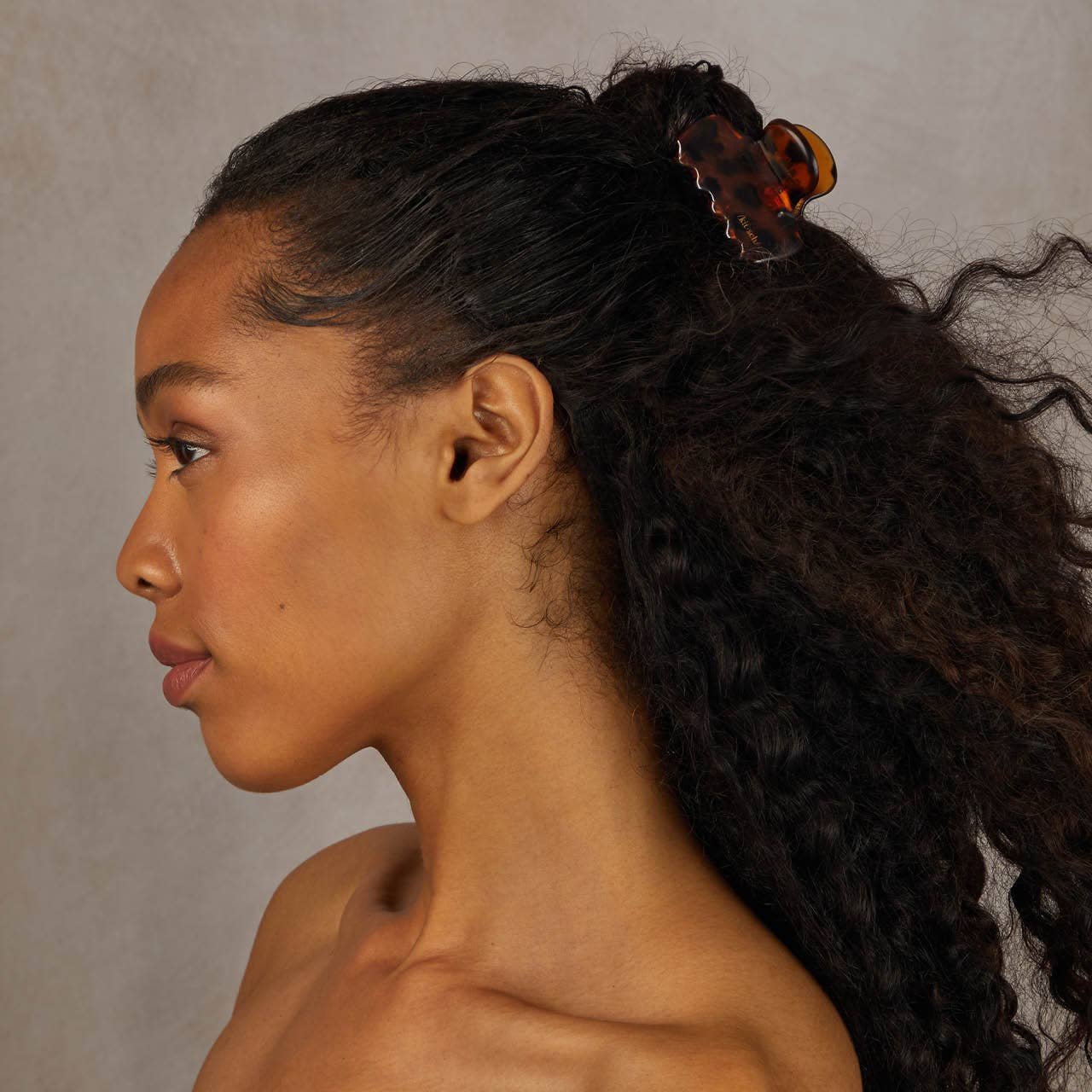 KITSCH - Recycled Plastic Medium Puffy Claw Clips 2pc Set- Black/Tort KITSCH