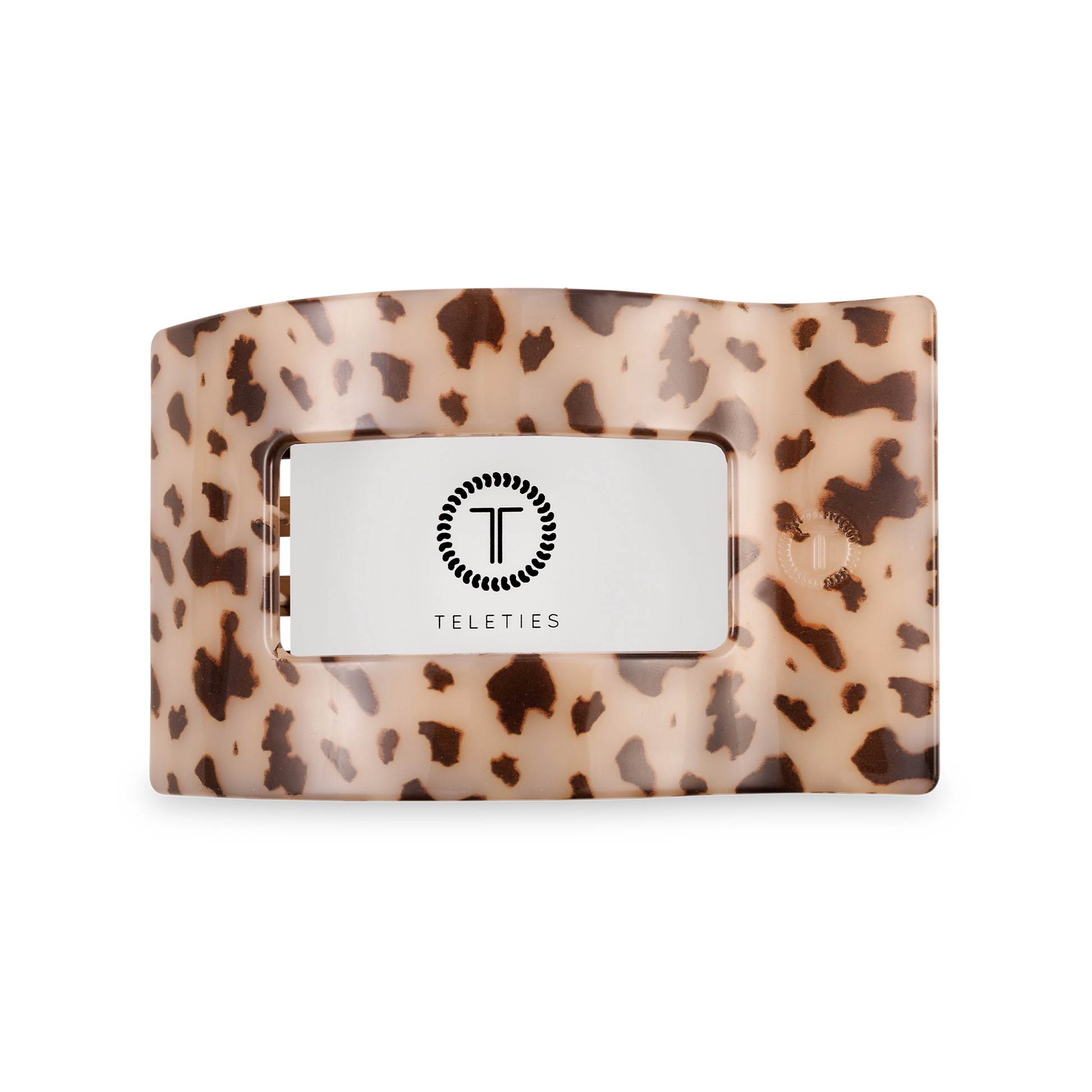 TELETIES - Flat Rectangle Hair Clip | Medium | Blonde Tortoise TELETIES