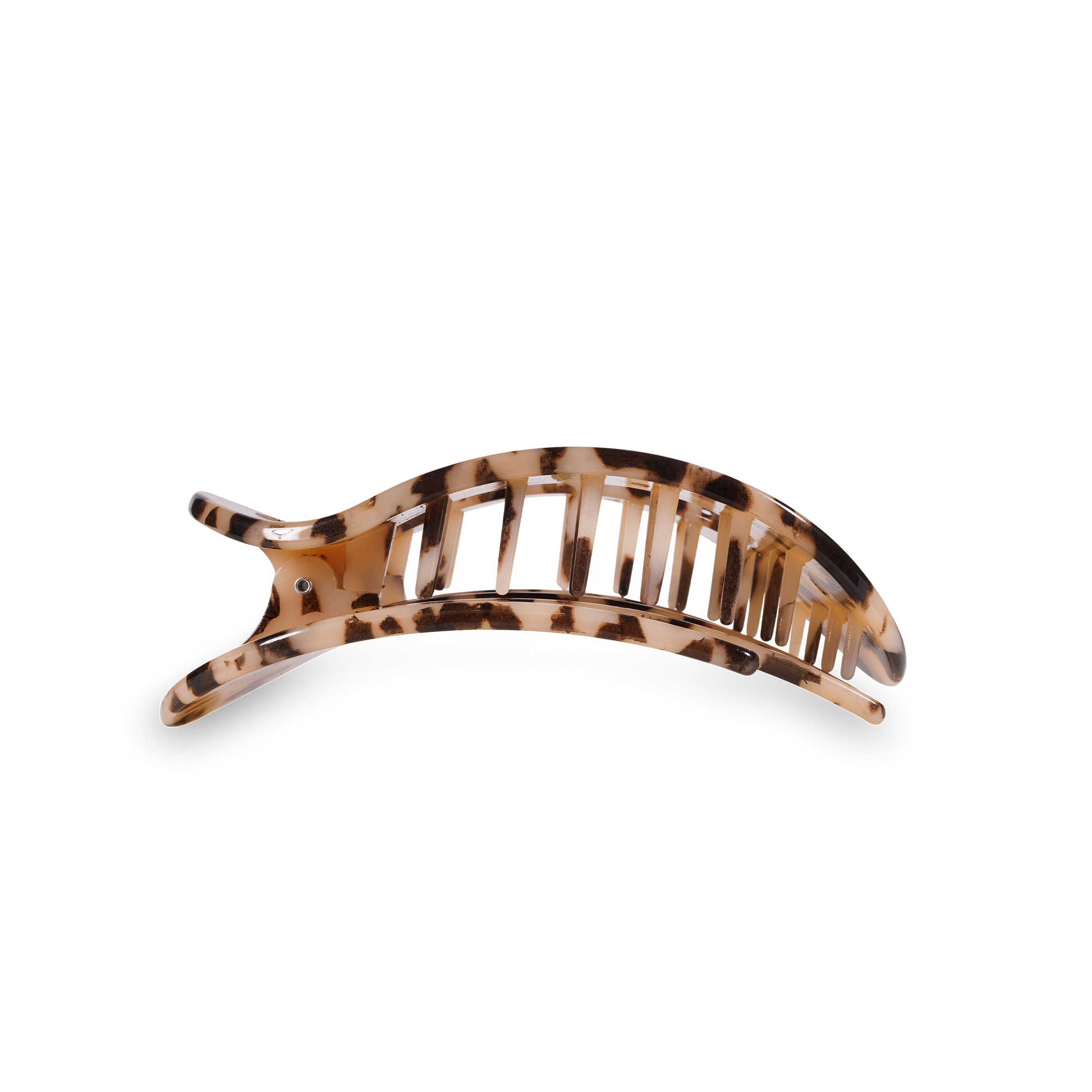 TELETIES - Round Flat Hair Clip | Medium | Blonde Tortoise TELETIES