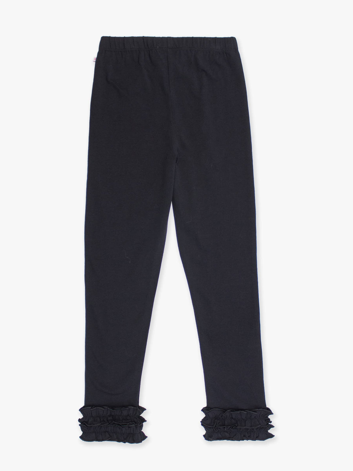 RuffleButts + RuggedButts - Girls Black Classic Ruffle Leggings: Black / 6 RuffleButts + RuggedButts