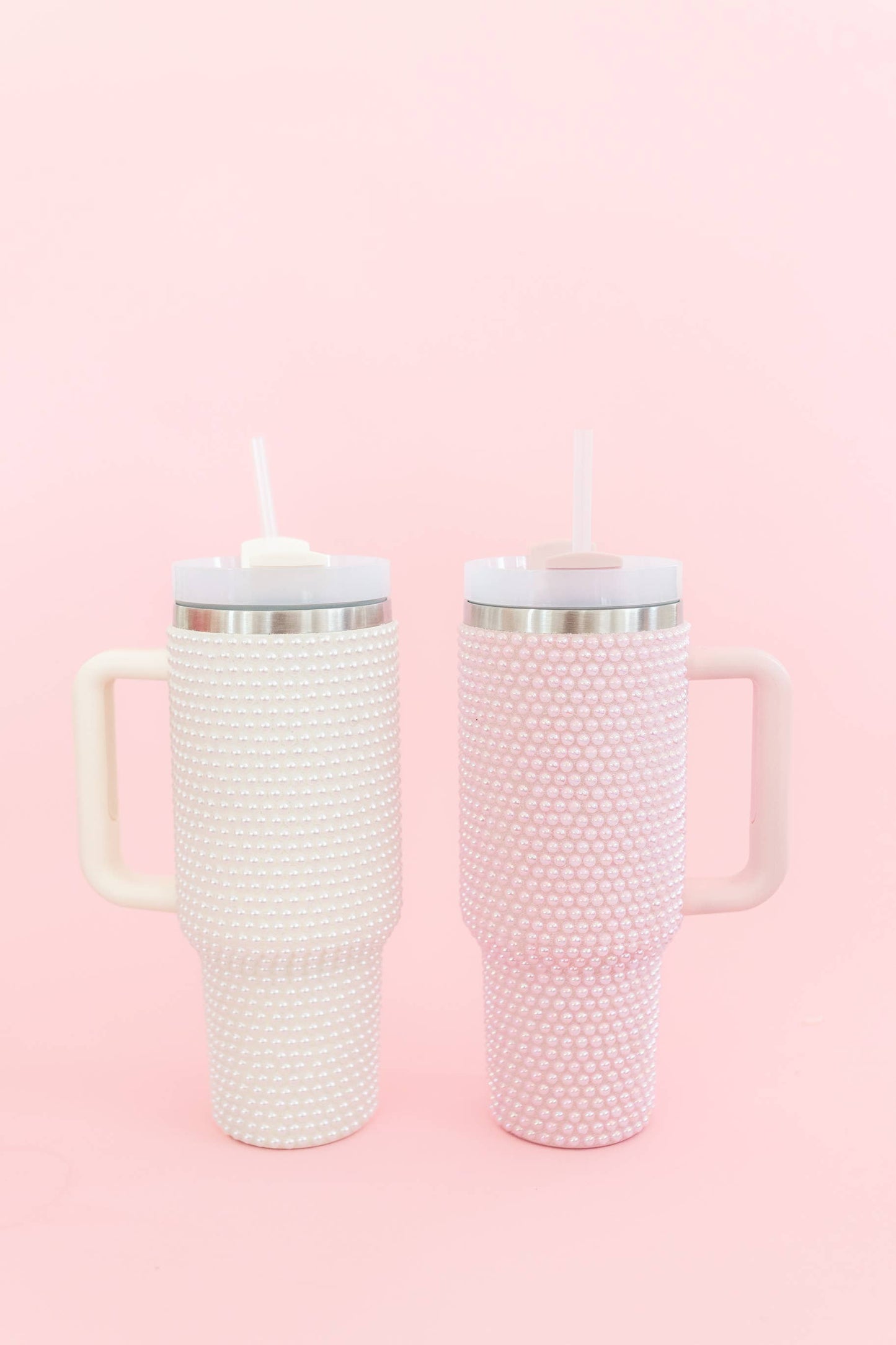 Rock Paper Scissors - Pink Pearl 40oz Tumbler: Pink Rock Paper Scissors