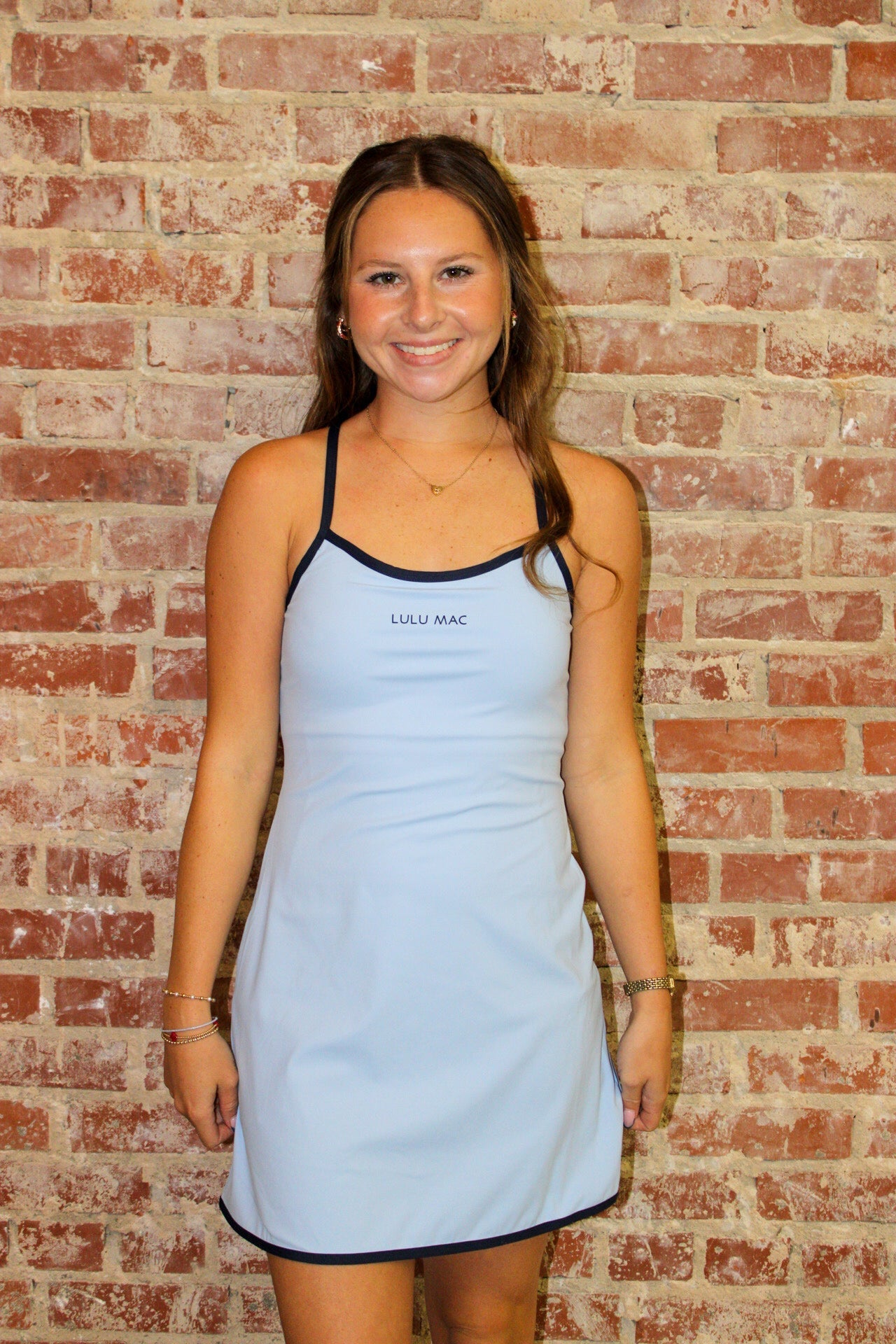Lulu Mac Light Blue/Navy Athletic Dress Girlie Girl Originals
