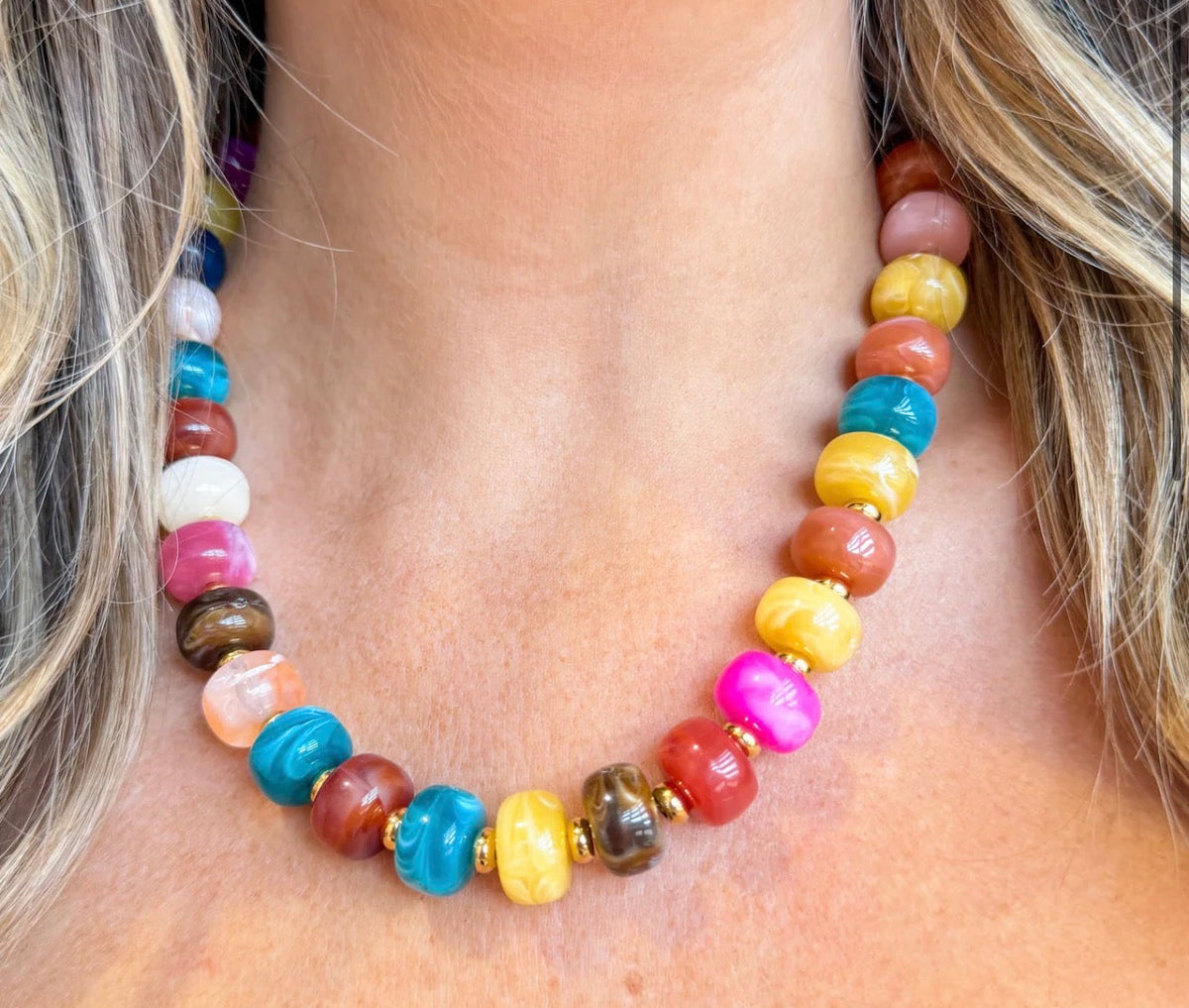 Taylor Shaye Jasmine Multi Color Beaded Necklace Taylor Shaye Designs