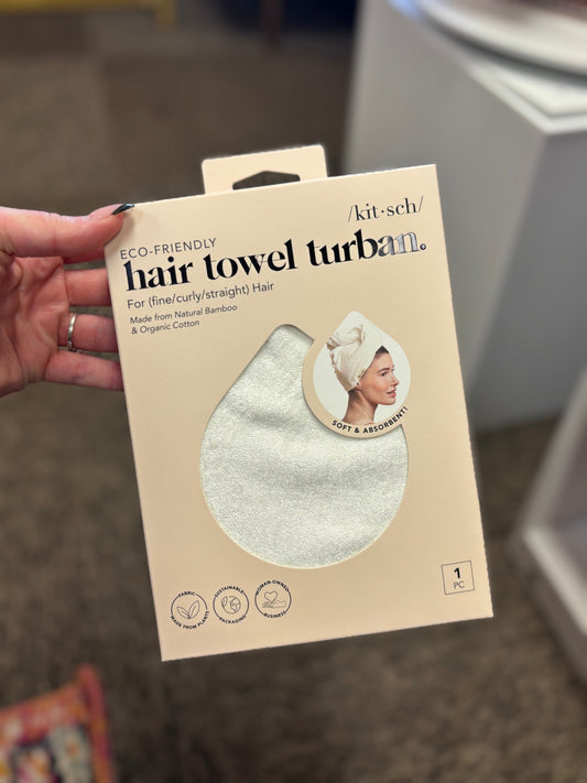 Ivory Quick Dry Hair Towel KITSCH