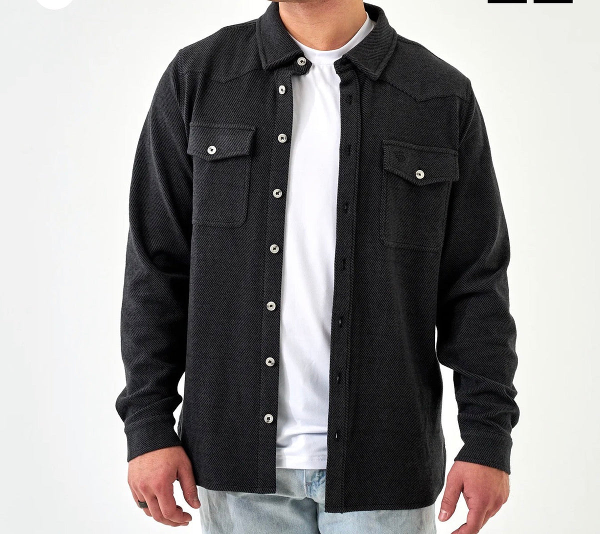 Burlebo Austin Heather Black Long Sleeve Shirt BURLEBO