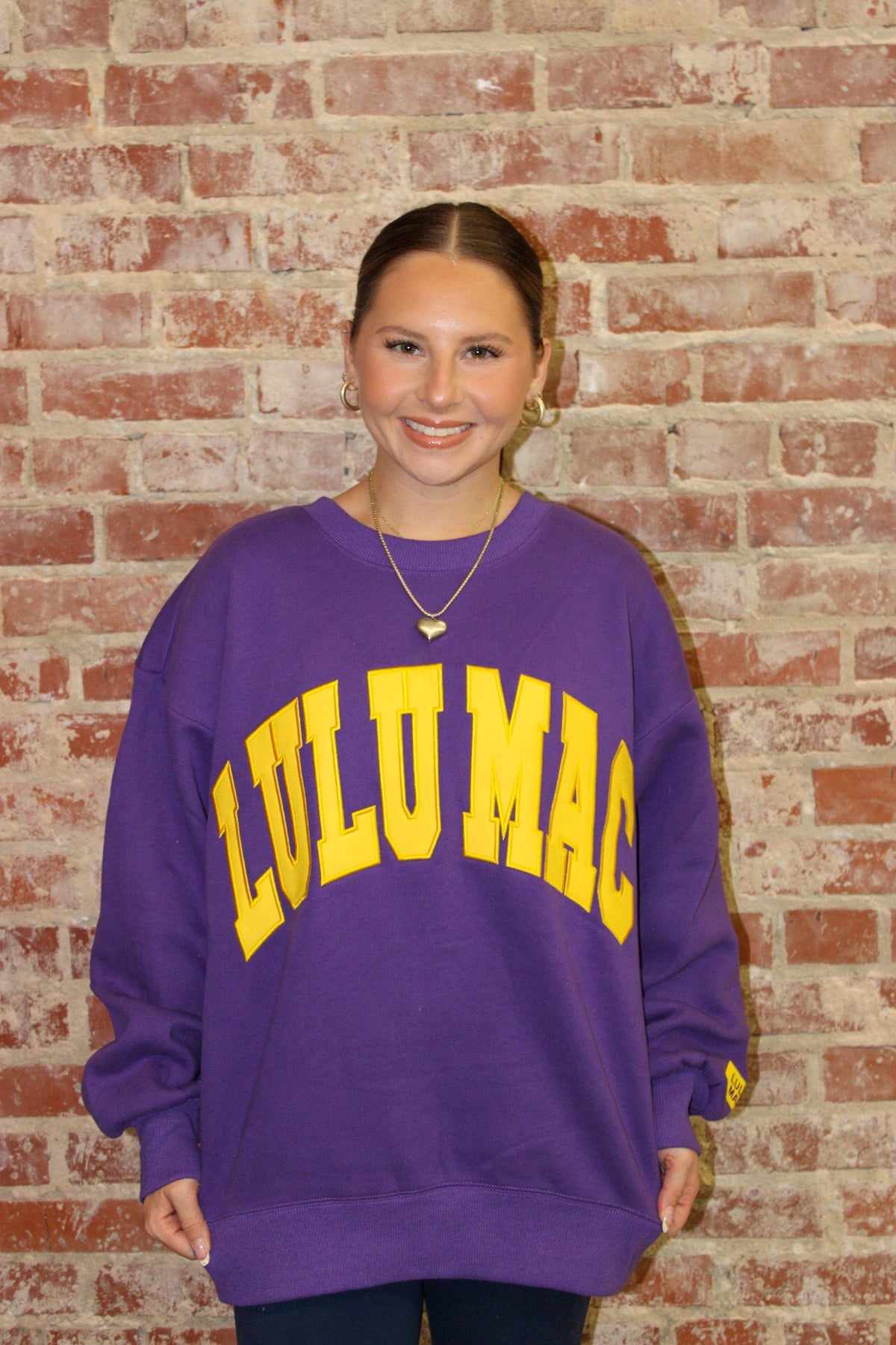 Lulu Mac Purple/Yellow Stitch Sweater Girlie Girl Originals