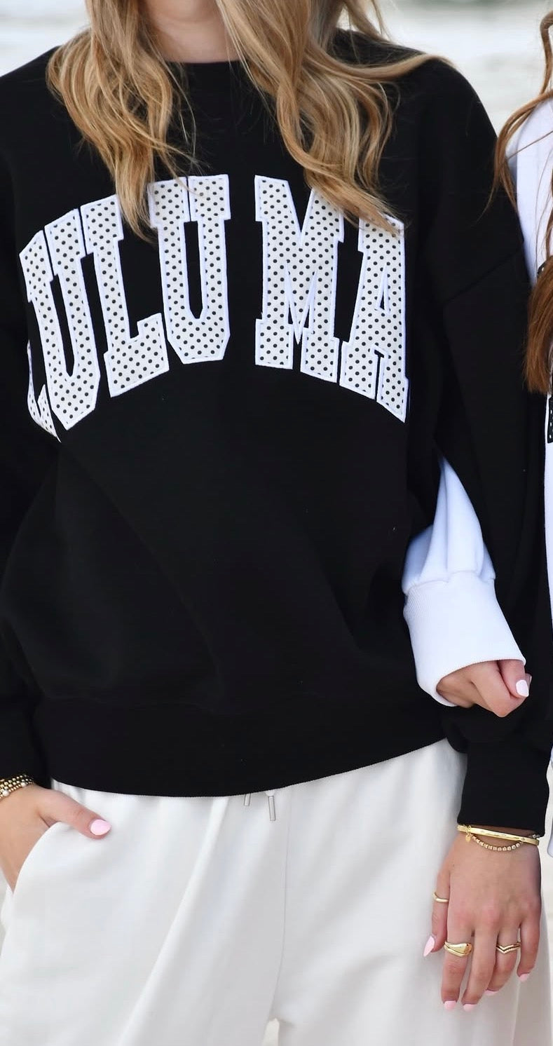 Lulu Mac Black And White Polka Dot Sweatshirt Girlie Girl Originals