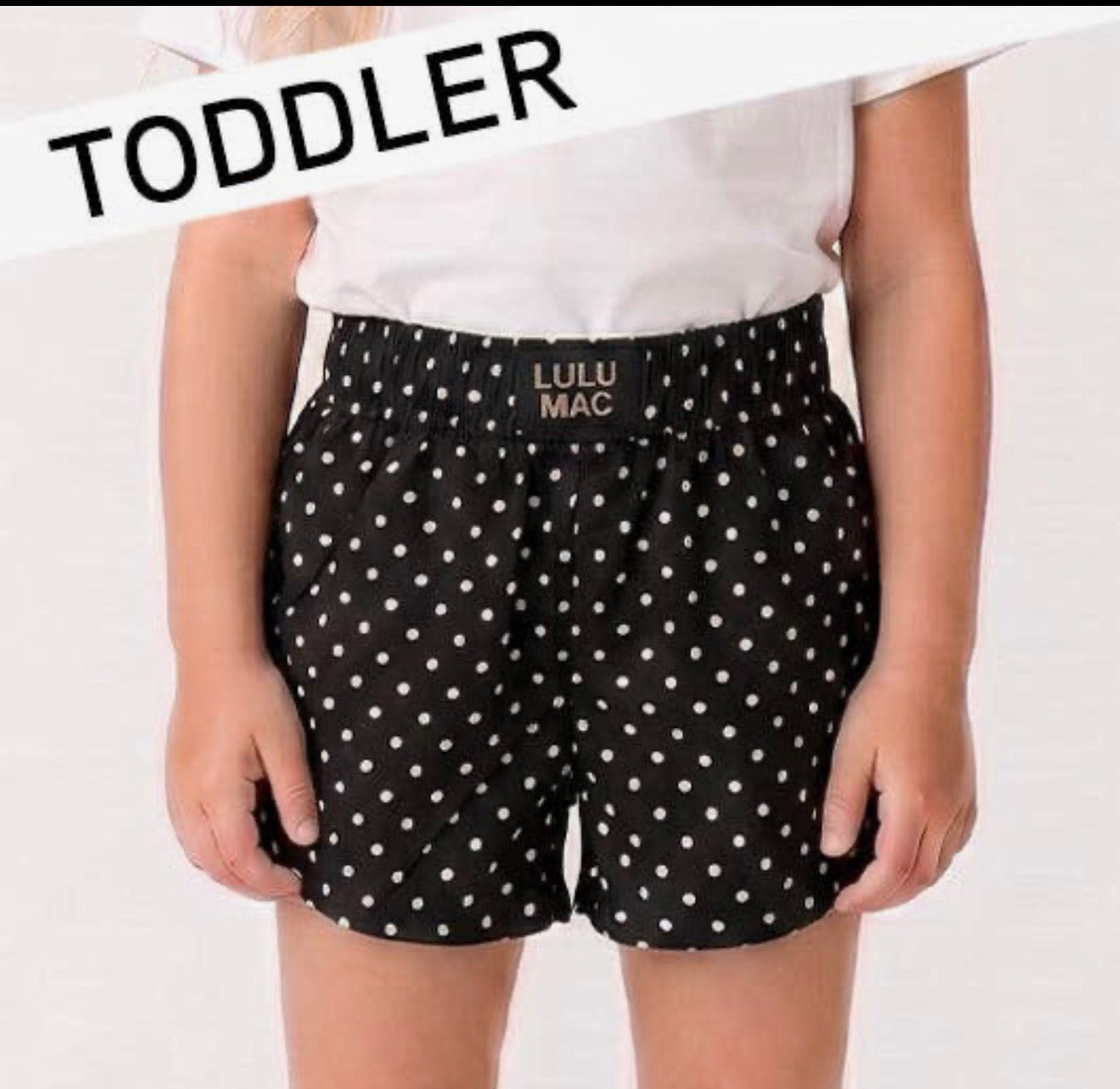Lulu Mac Toddler Mini Dot Black Shorts Girlie Girl Originals