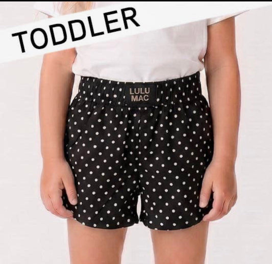 Lulu Mac Toddler Mini Dot Black Shorts Girlie Girl Originals