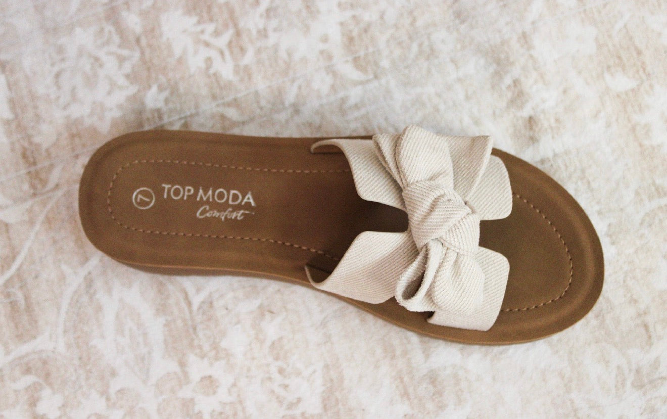 CCOCCI Ivory Bow Knot Sandal CCOCCI