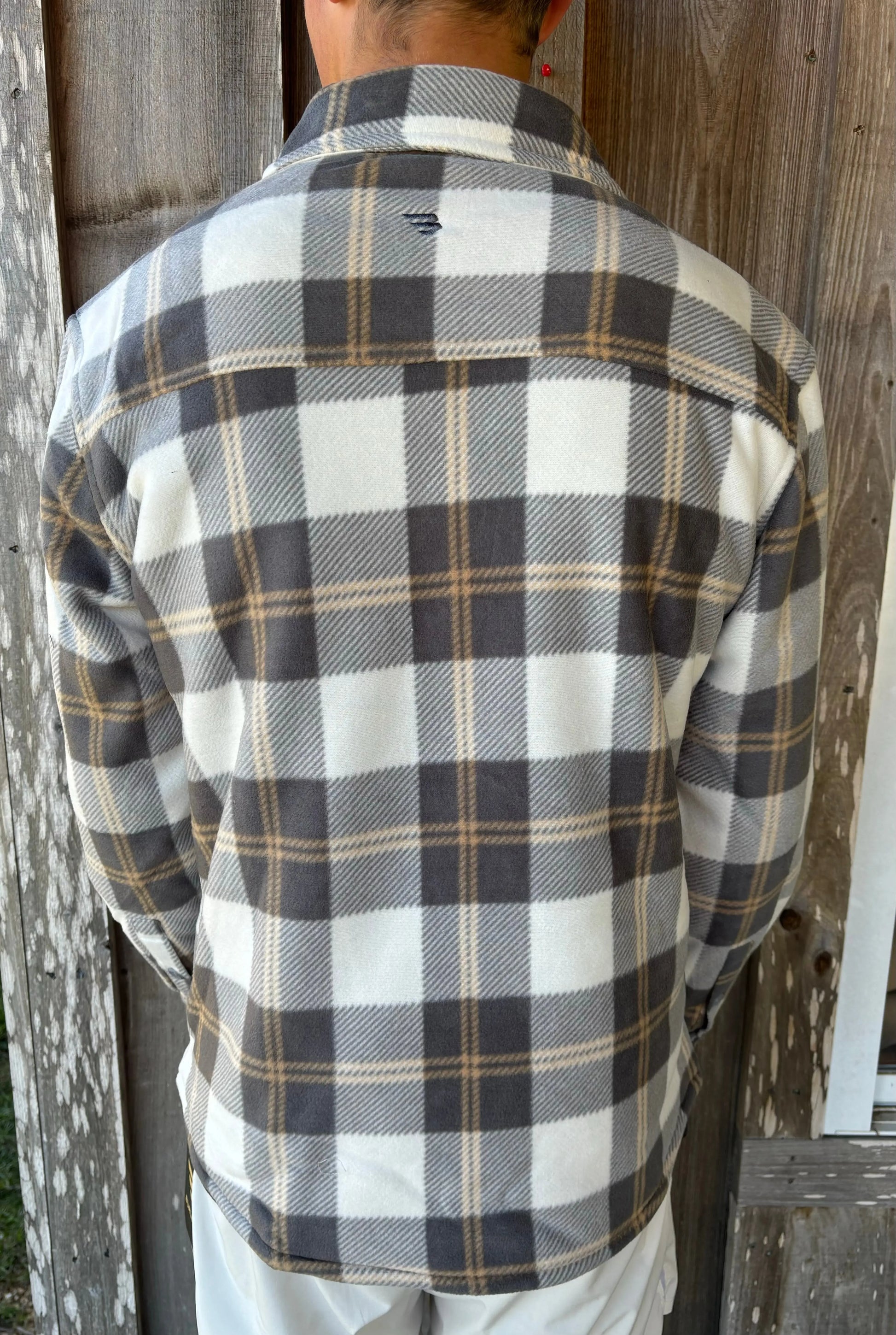 Shacket Coyote Plaid Button Down Shirt BURLEBO