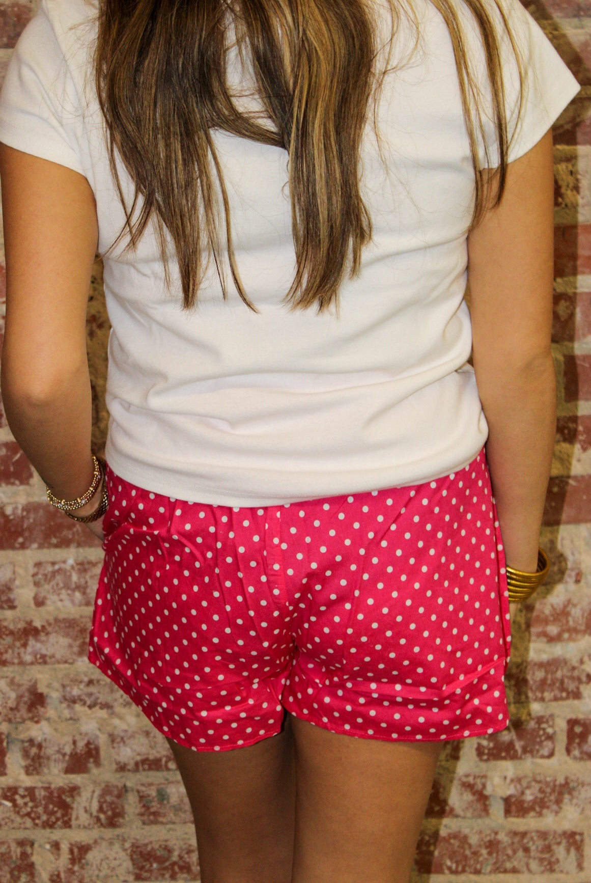 LULU MAC HOT PINK MINI POLKA DOT BOXER SHORTS Girlie Girl Originals