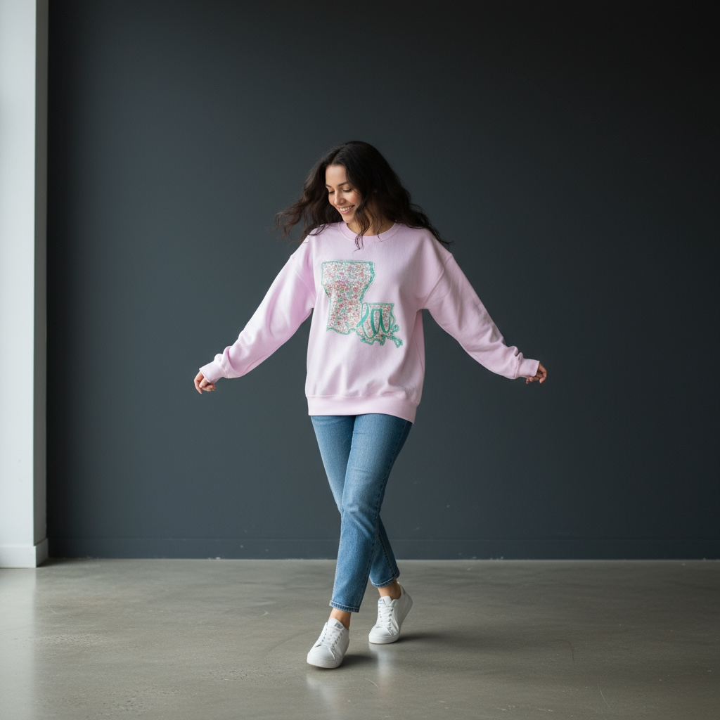 LA Spring Floral SweatShirt SOUTHERN SUNDROP BOUTIQUE