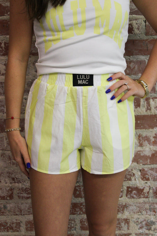 Lulu Mac Yellow Darby Boxer Shorts Girlie Girl Originals