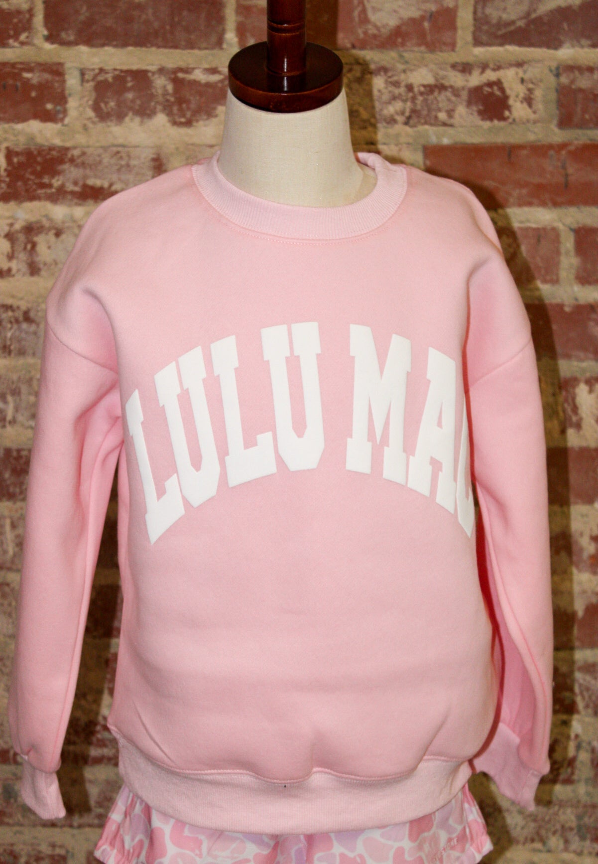 Lulu Mac Youth Light Pink With White Sweatshirt Girlie Girl Originals