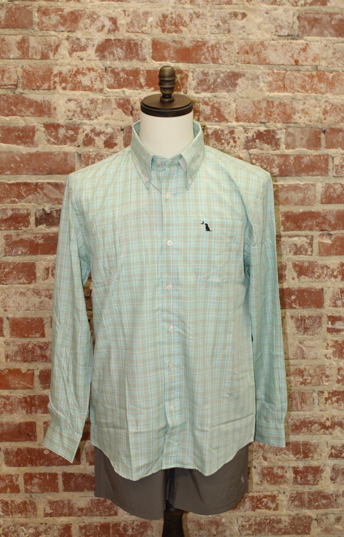 Teal/Aqua/Salmon Buffkin Dress Shirt LOCAL BOY LOCAL BOY OUTFITTER