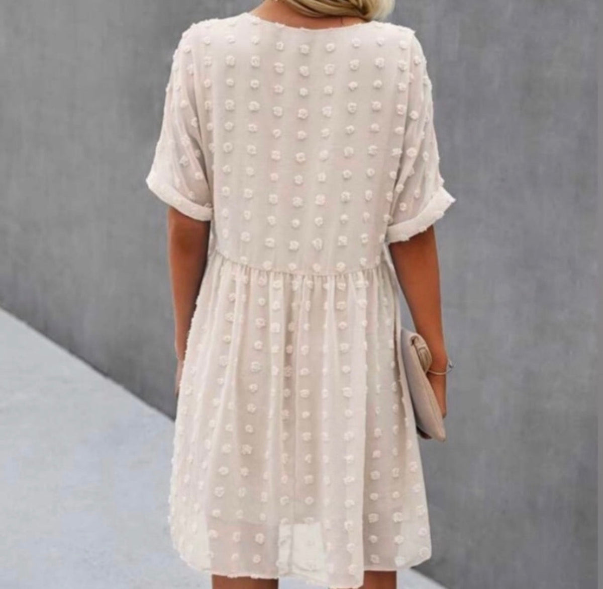 Zenana Plus Size Twist Dot V-neck Mini Dress zenana