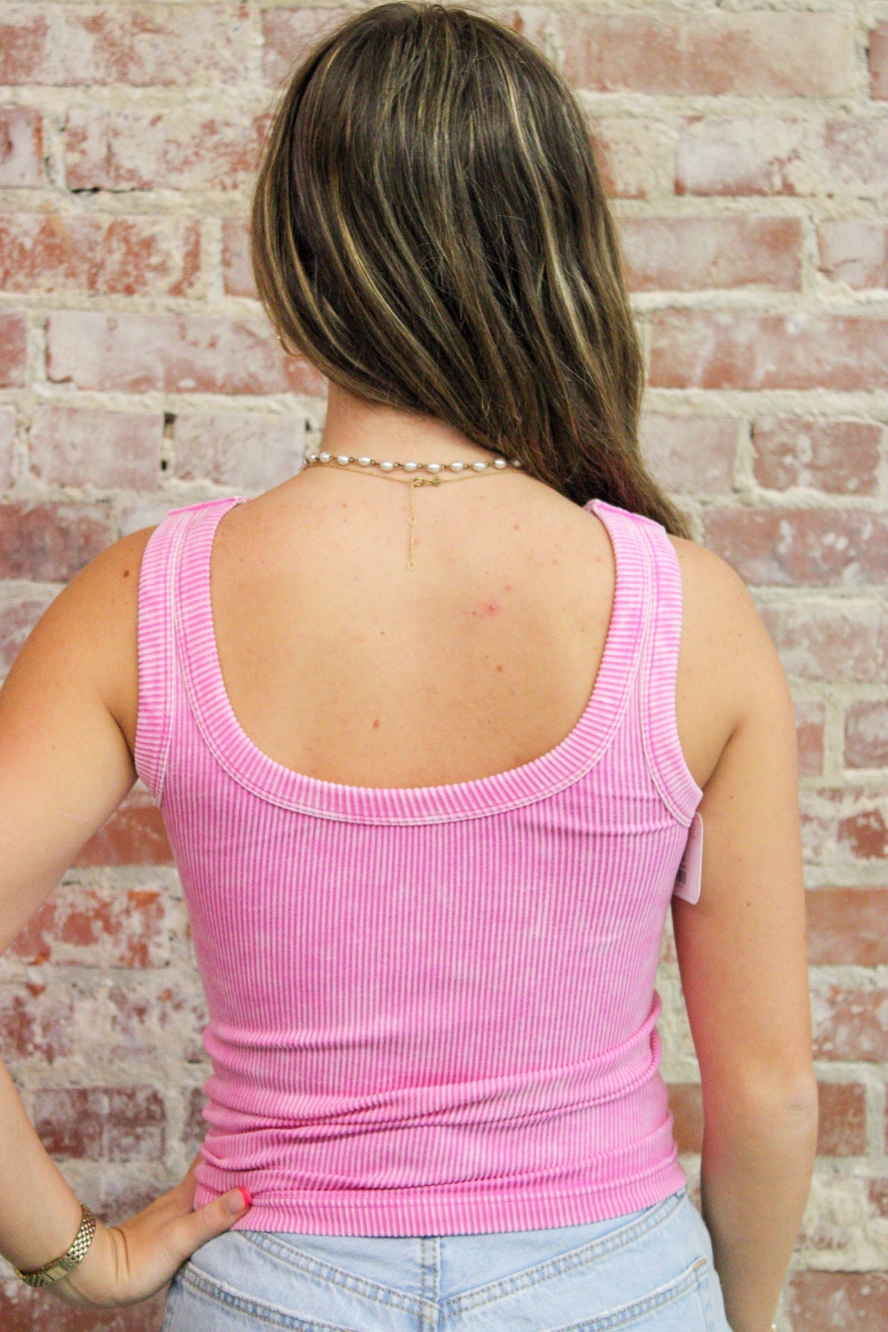 Zenana 2 Way Neckline Washed Ribbed Seamless Tank Top Zenana