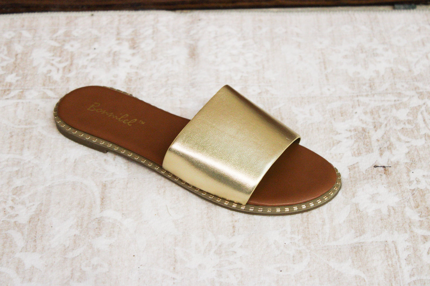 CCOCCI - Gold Slide Sandal CCOCCI