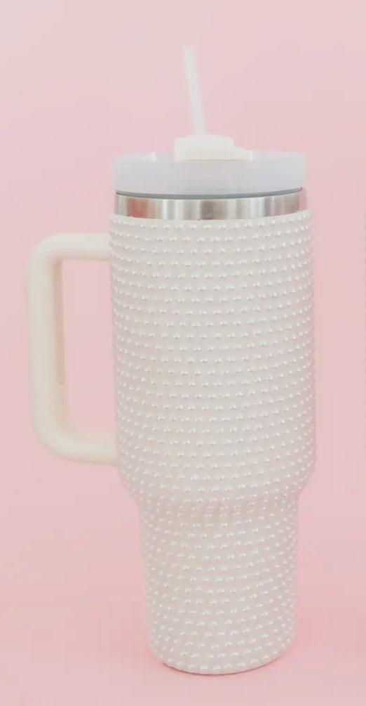 Rock Paper Scissors Pink Pearl 40oz Tumbler: Pink Rock Paper Scissors